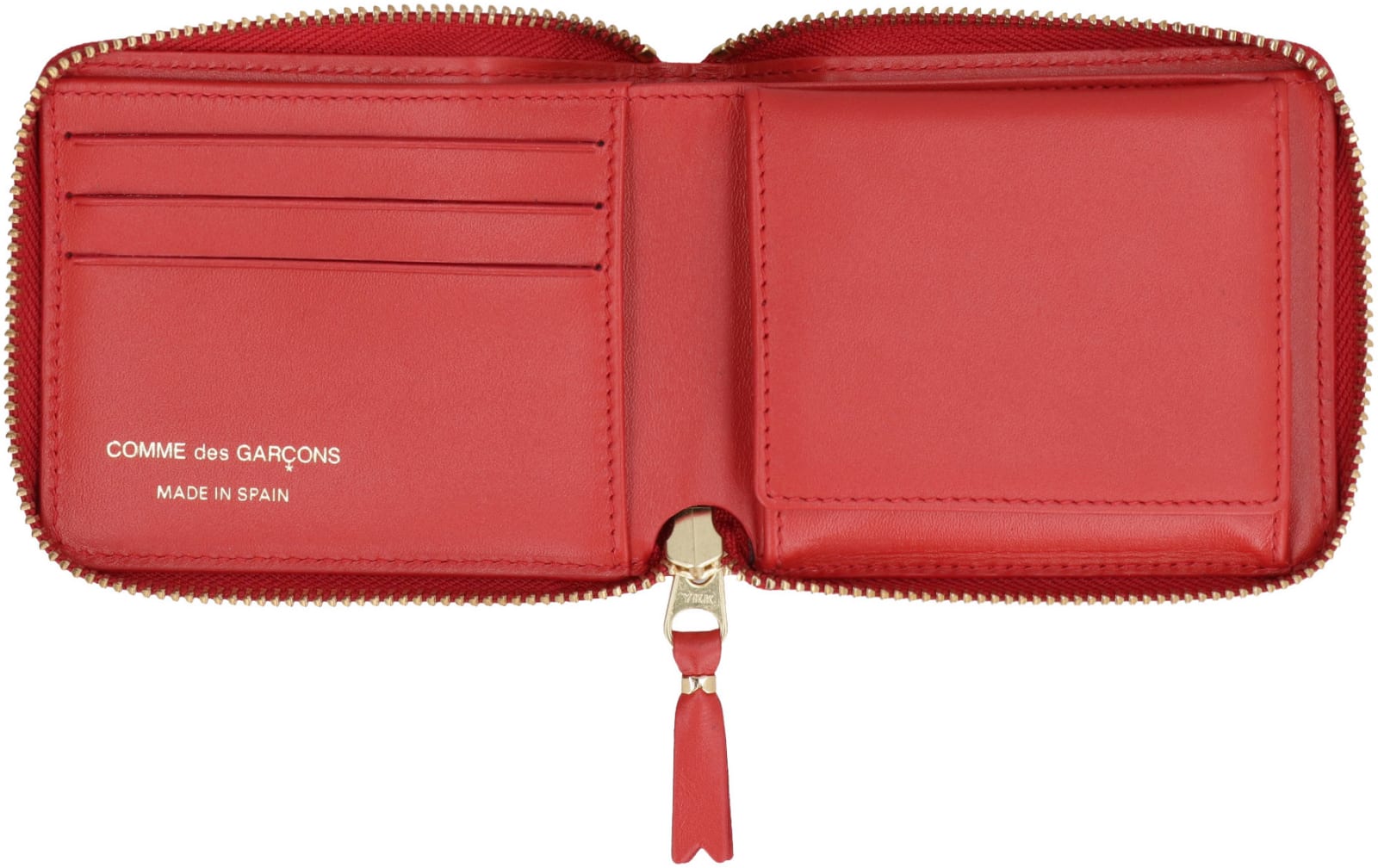 Shop Comme Des Garçons Mini Leather Wallet In Red