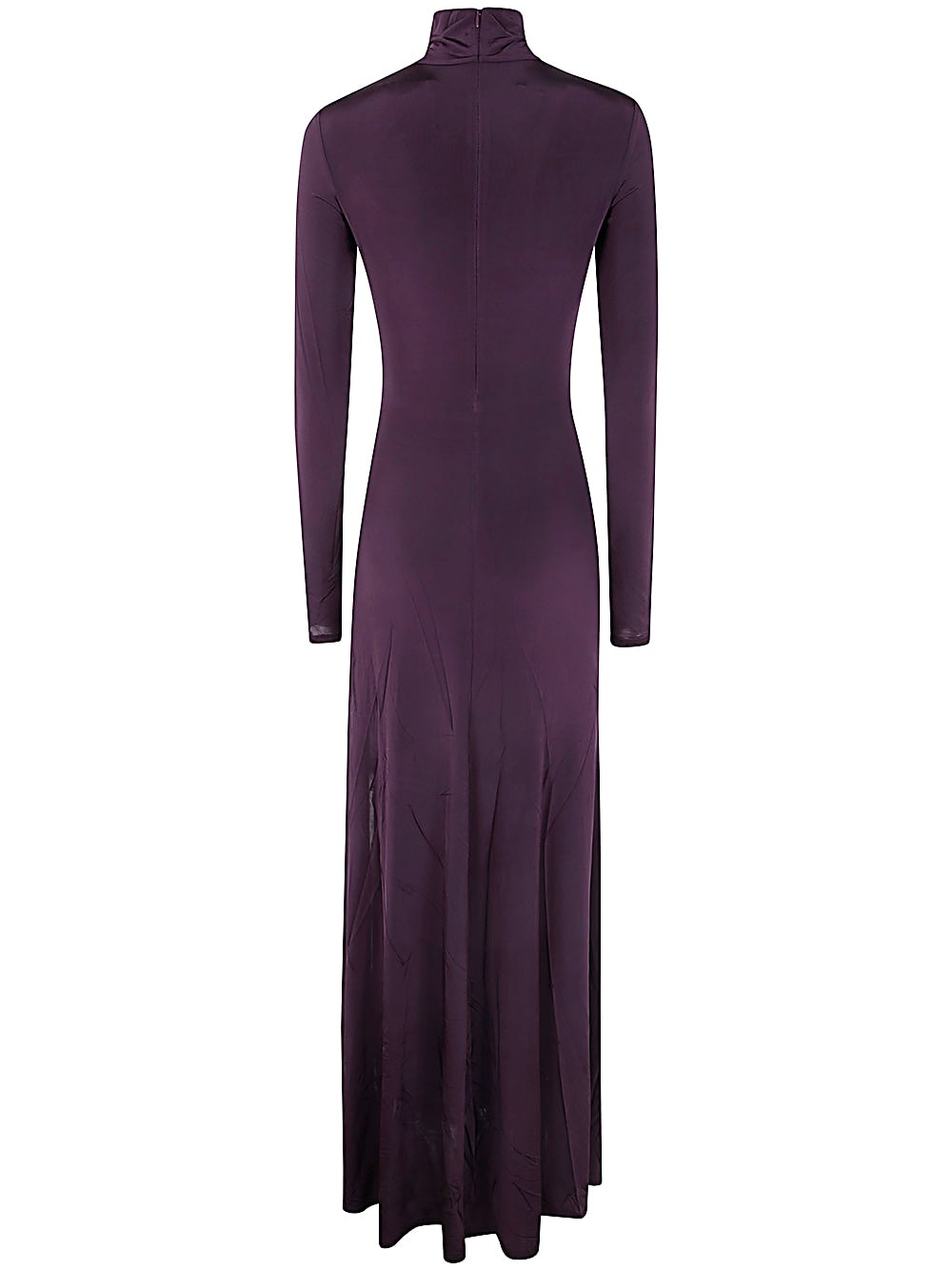 Shop Versace Jeans Couture Plaquet Long Dress In Plum