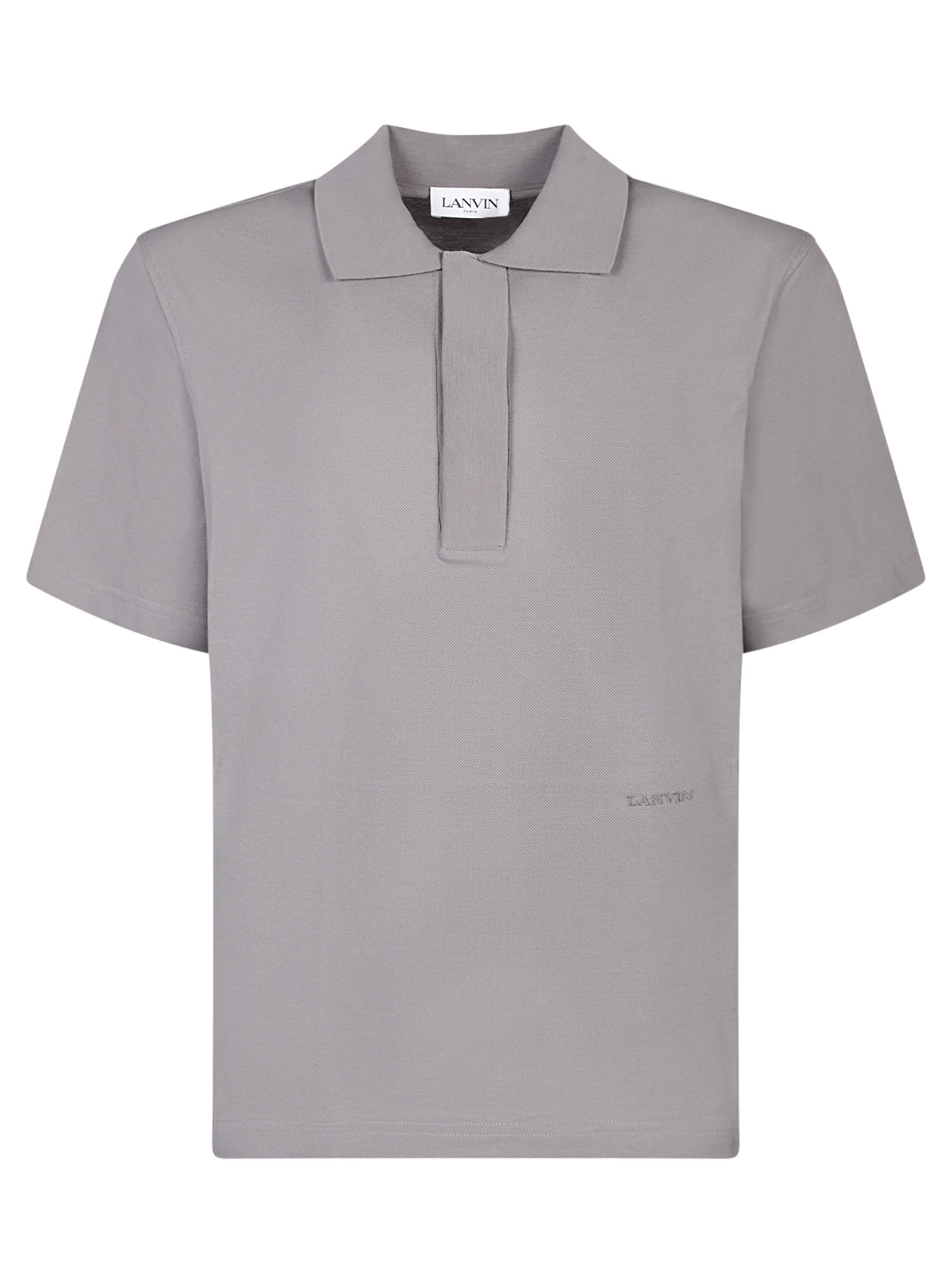 Shop Lanvin Regular Fit Taupe Polo Shirt In Beige