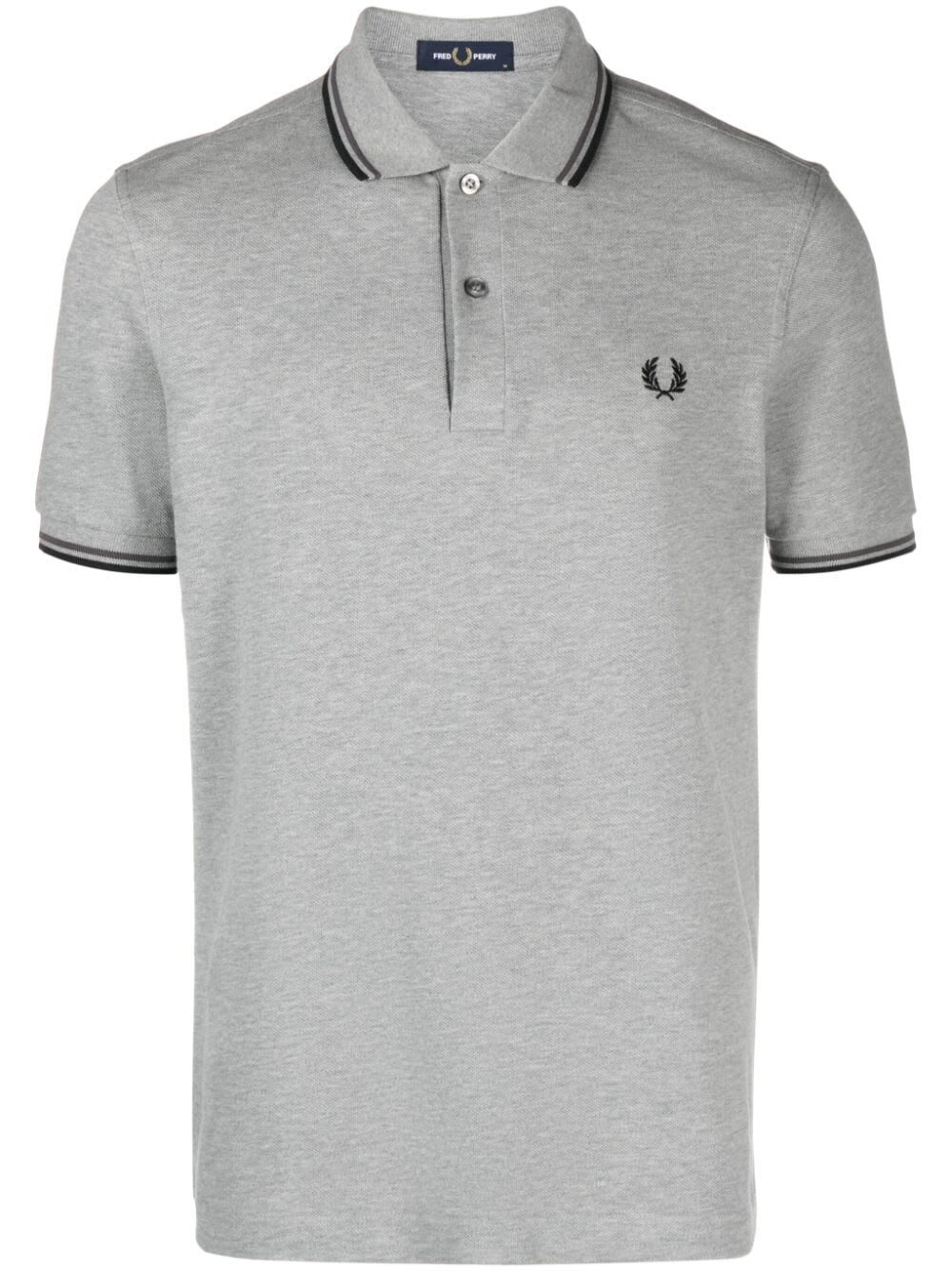 Shop Fred Perry Fp Twin Tipped Shirt In Smarl Gnmtl Blk