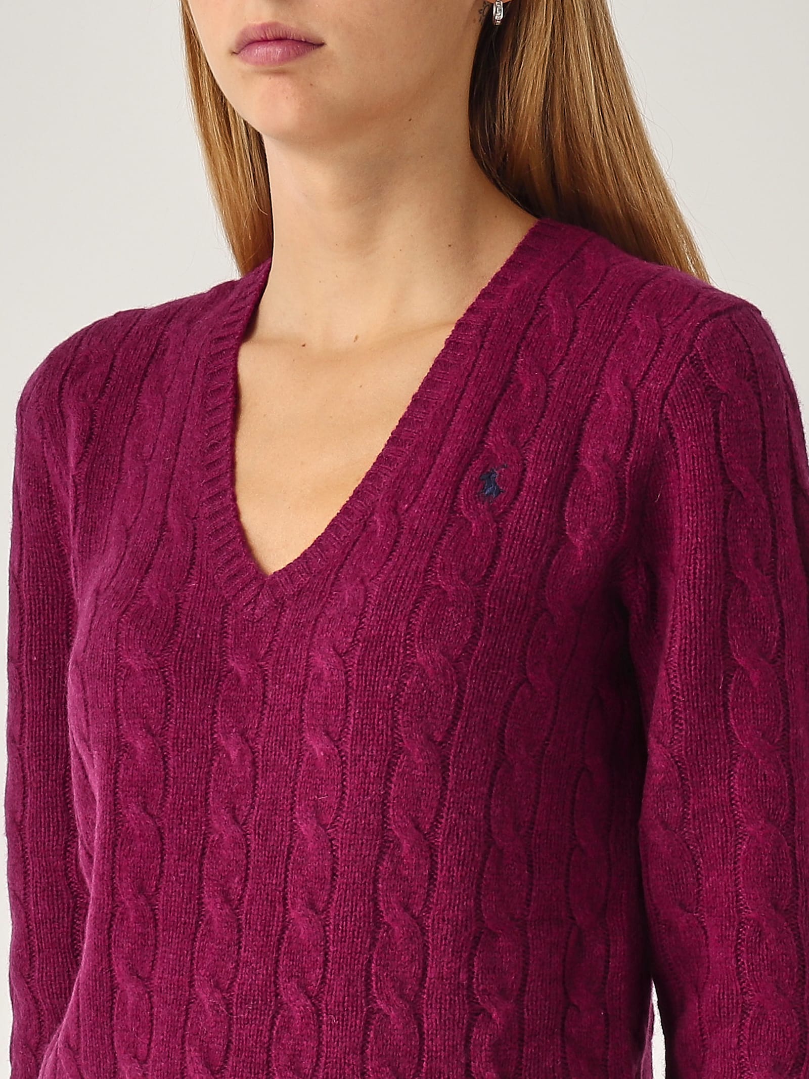 Shop Polo Ralph Lauren Kimberly Sweater In Vino