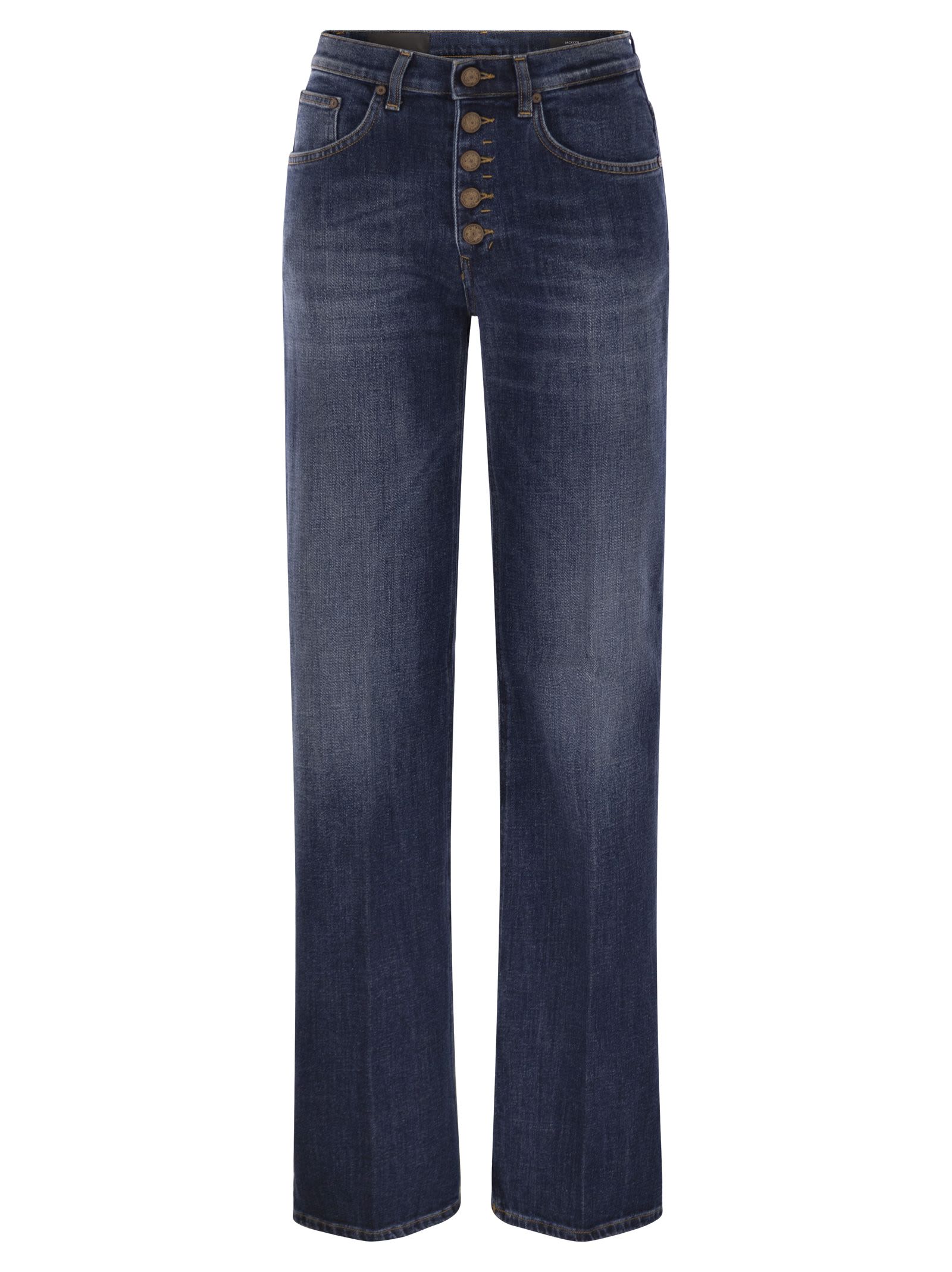 Dondup Jacklyn - Wide-leg Stretch Denim Jeans In Blue