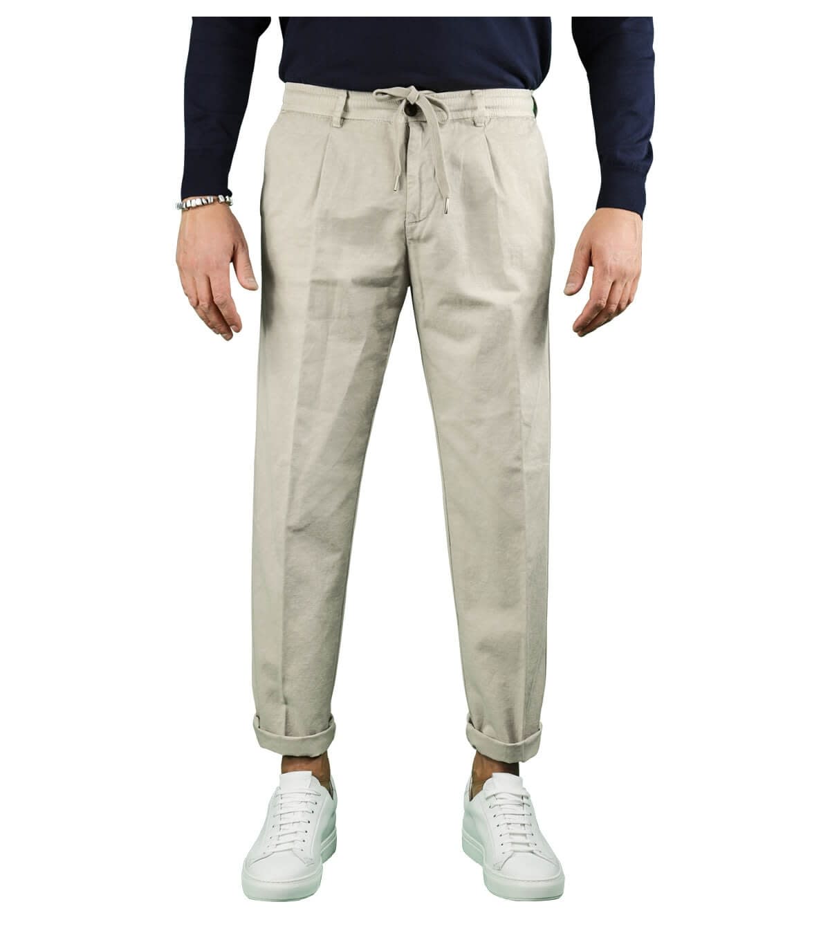 White Sand Beige Trousers