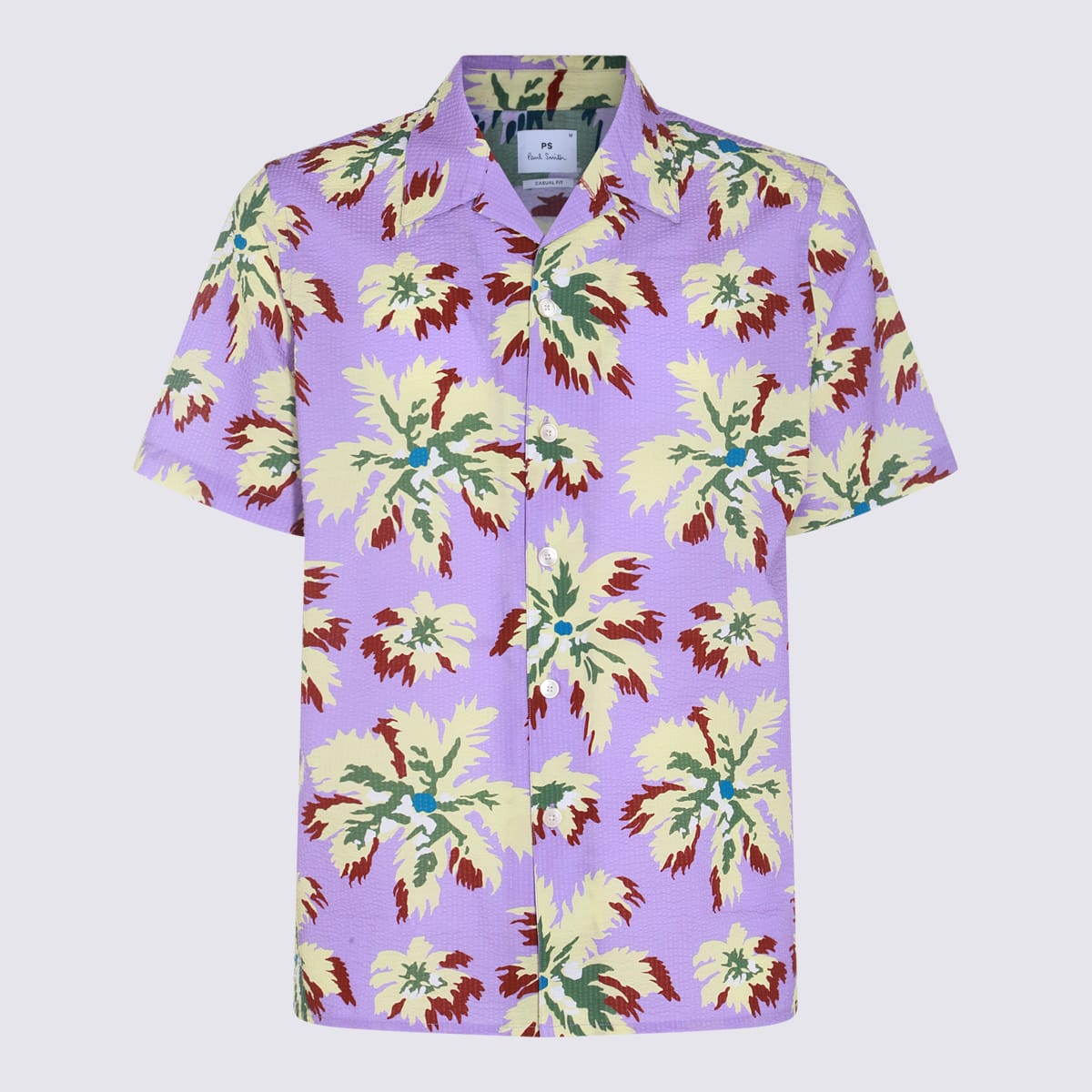 Shop Paul Smith Purple Multicolour Cotton Shirt