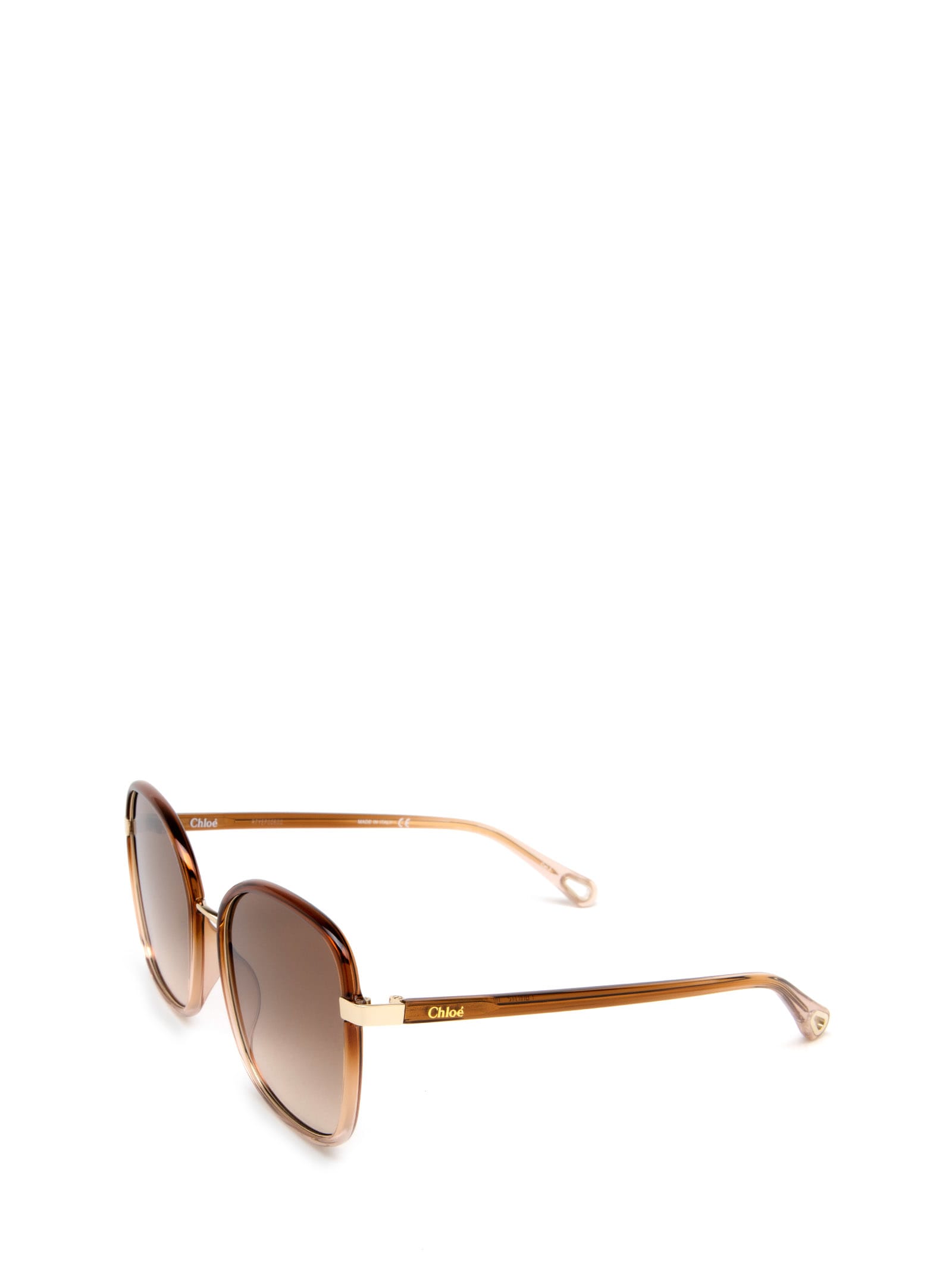 Shop Chloé Ch0031s Brown Sunglasses