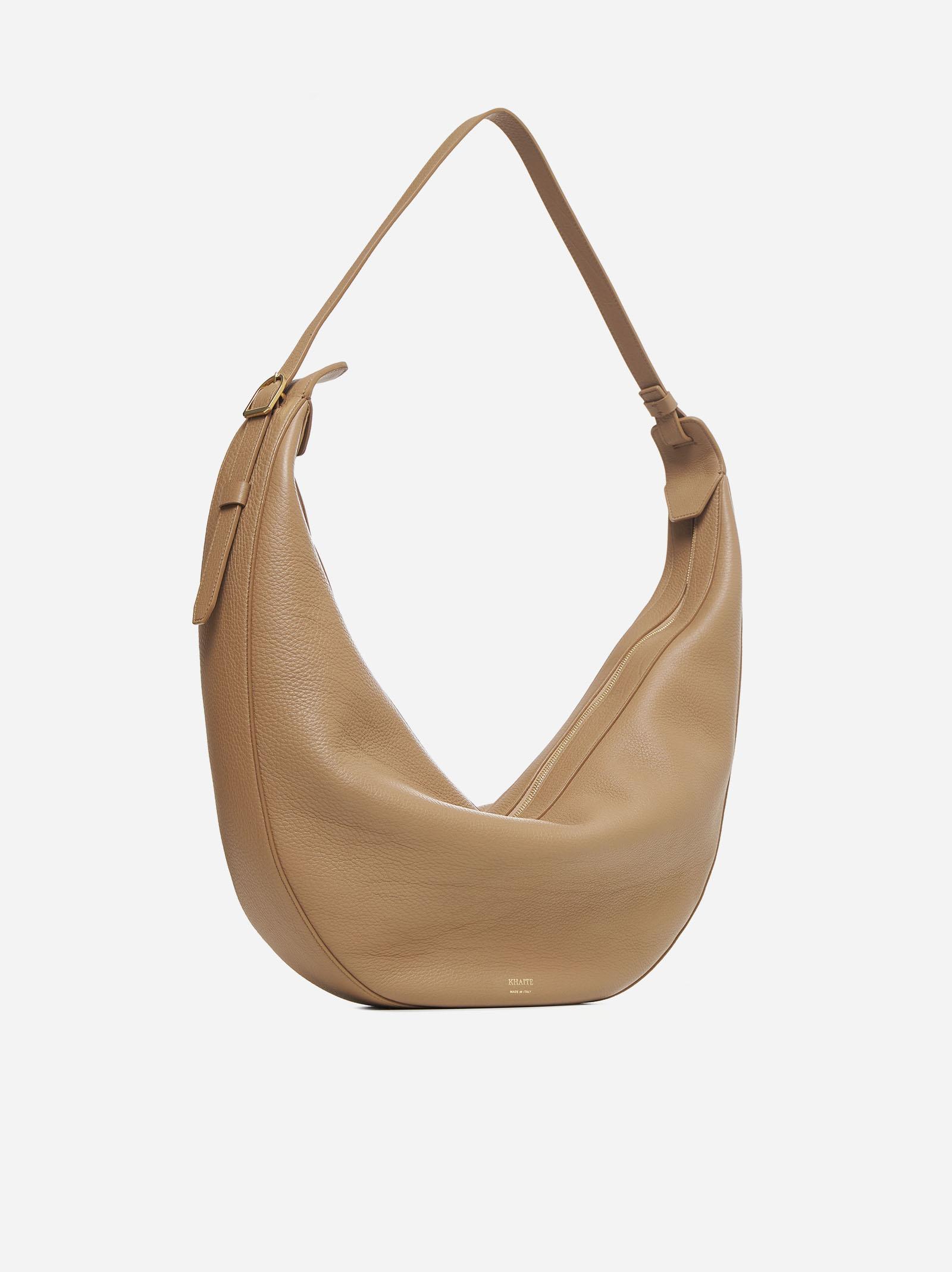 KHAITE AUGUSTINA LEATHER HOBO BAG 