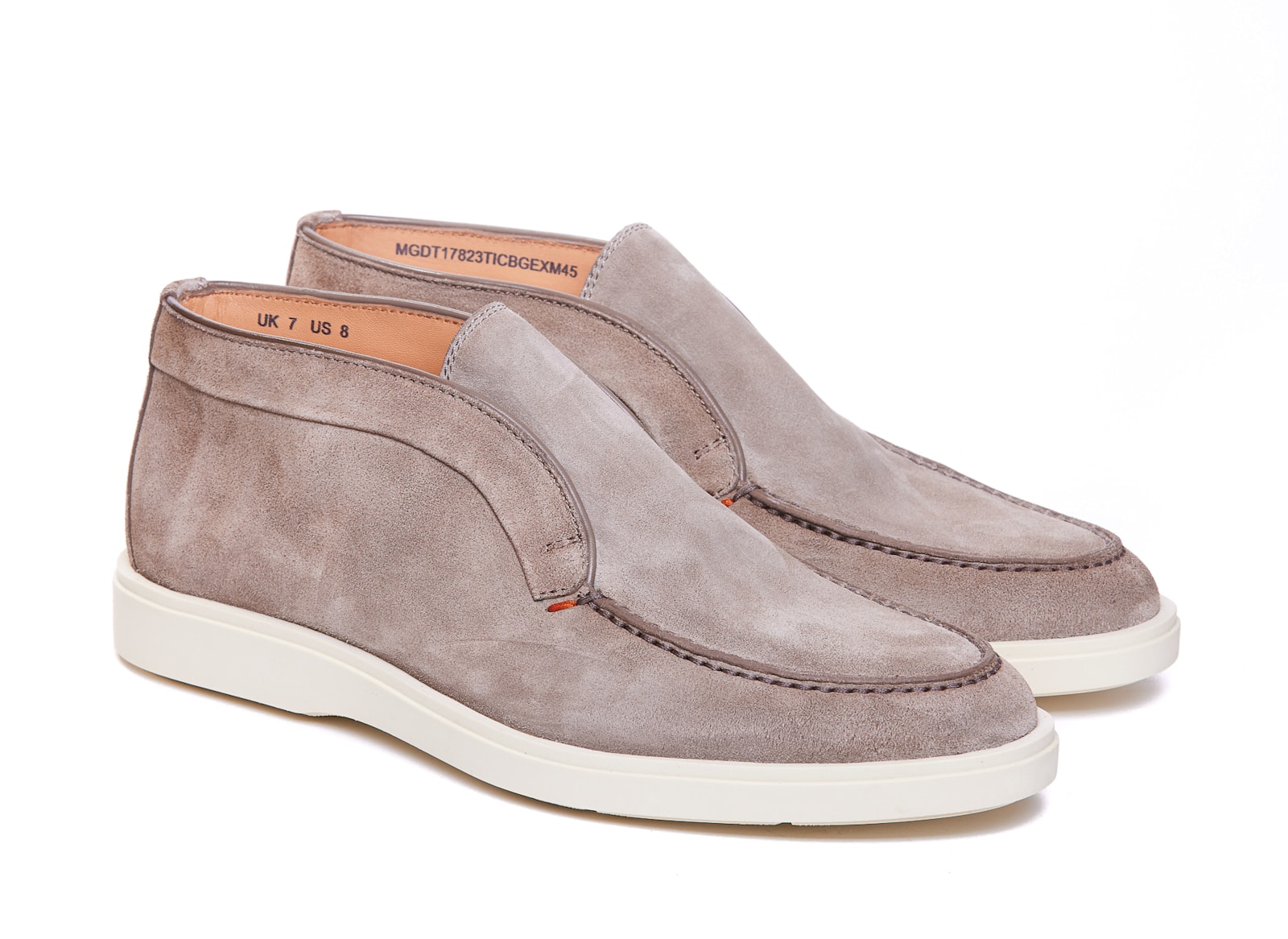 Shop Santoni Desert Suede Bootie In Brown