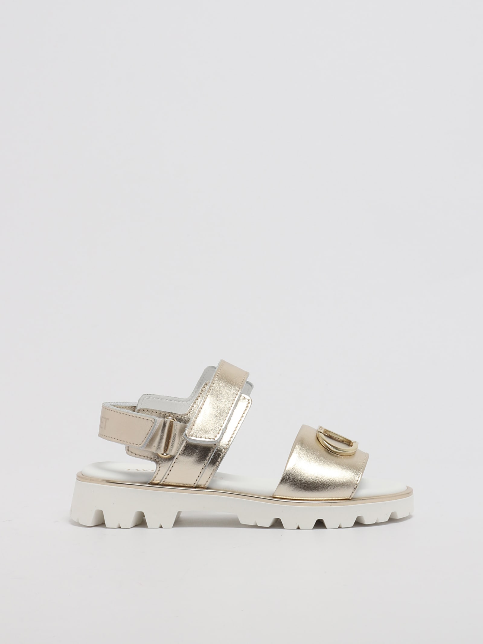 Shop Twinset Sandals Sandal In Platino