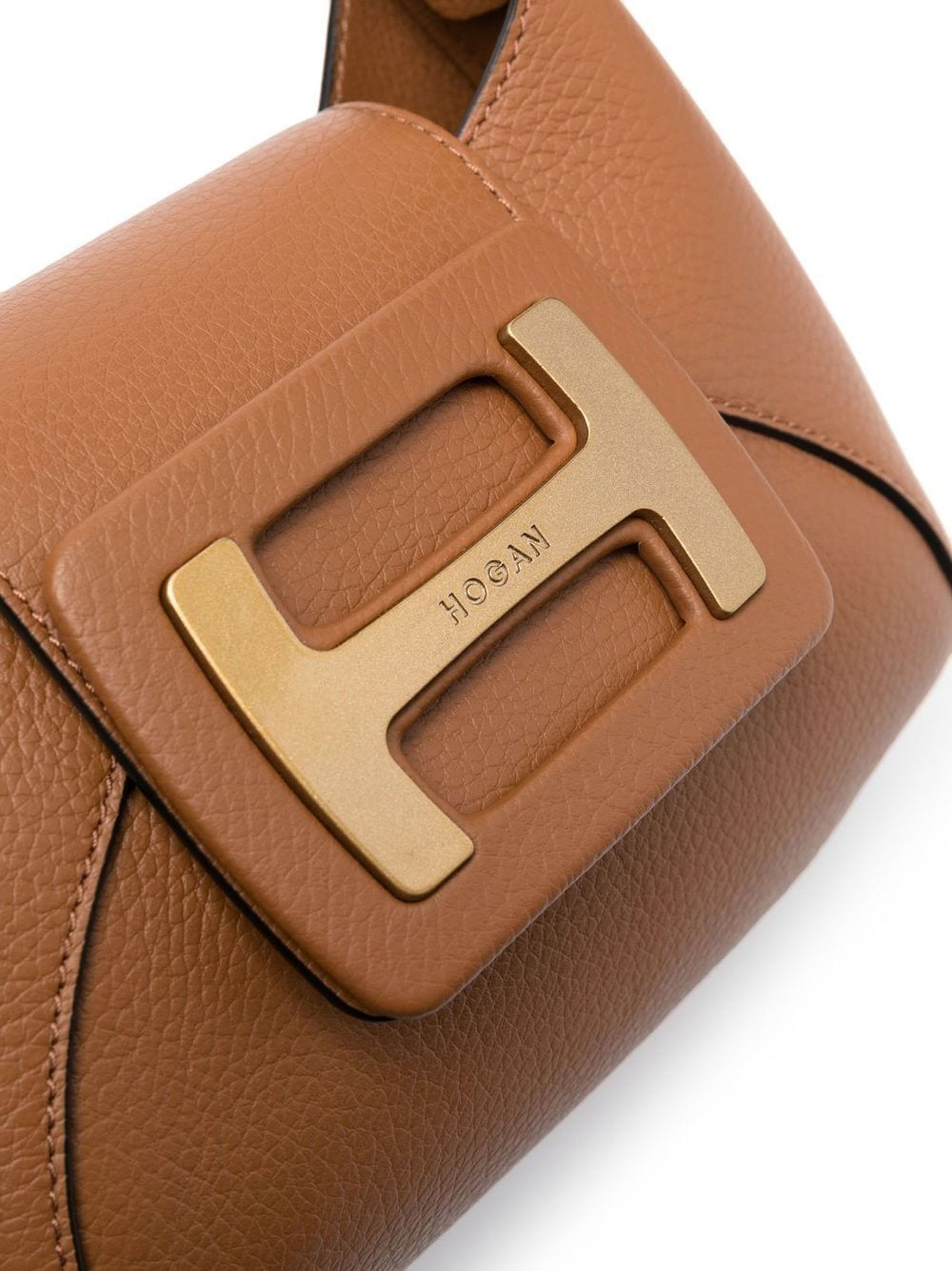 Hogan H-Bag Leather Hobo Light Brown