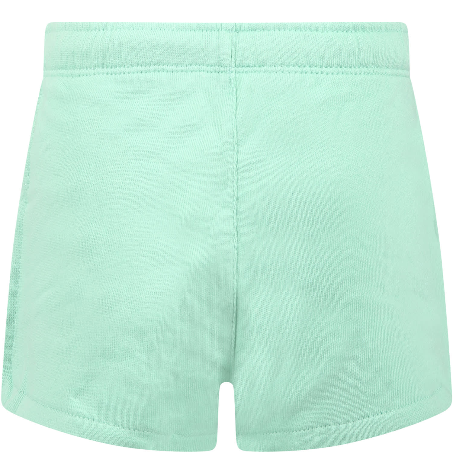 Shop Ralph Lauren Green Shorts For Girl With Logo And Iconic Horse