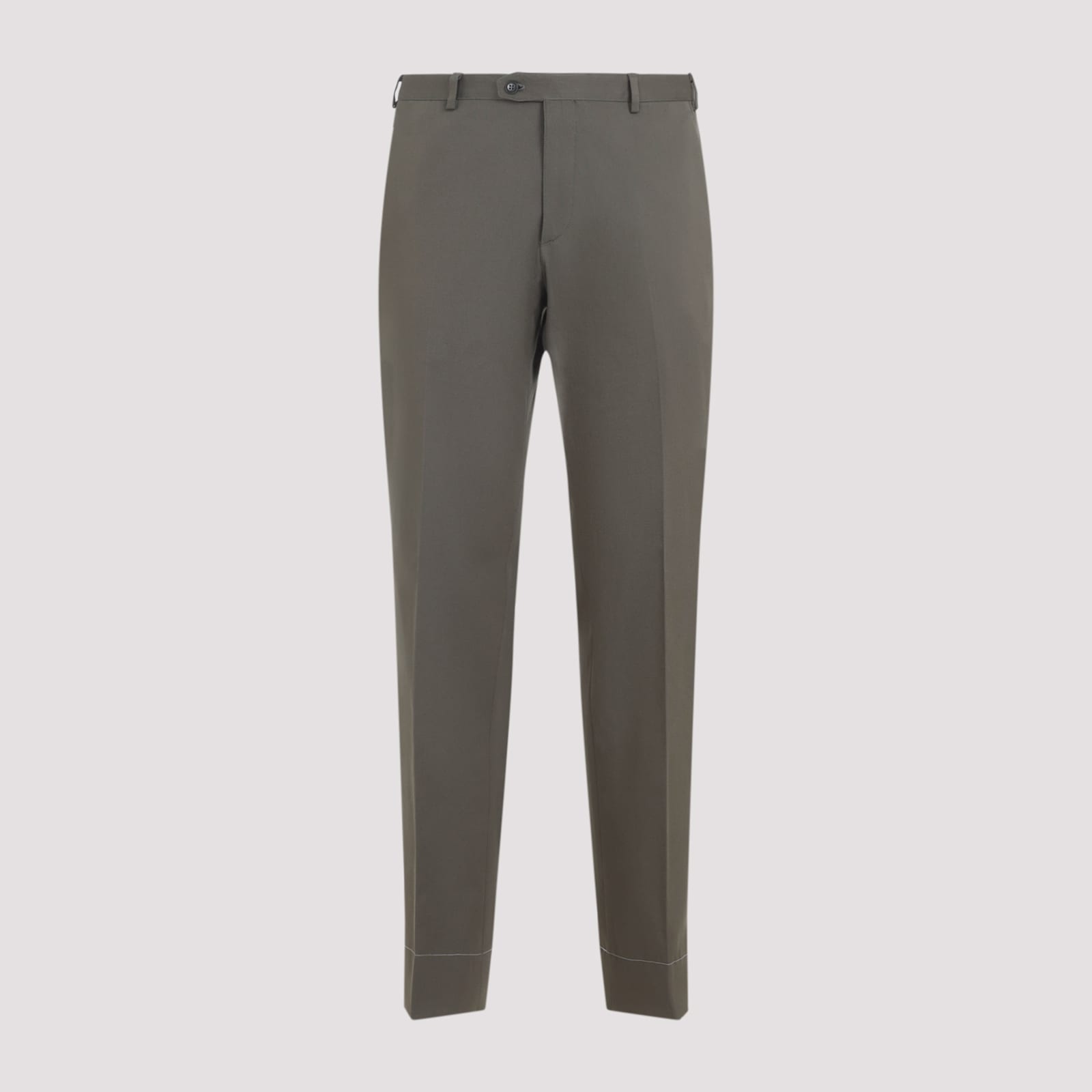 Brioni Pienza Cotton Stretch Pants In Gray