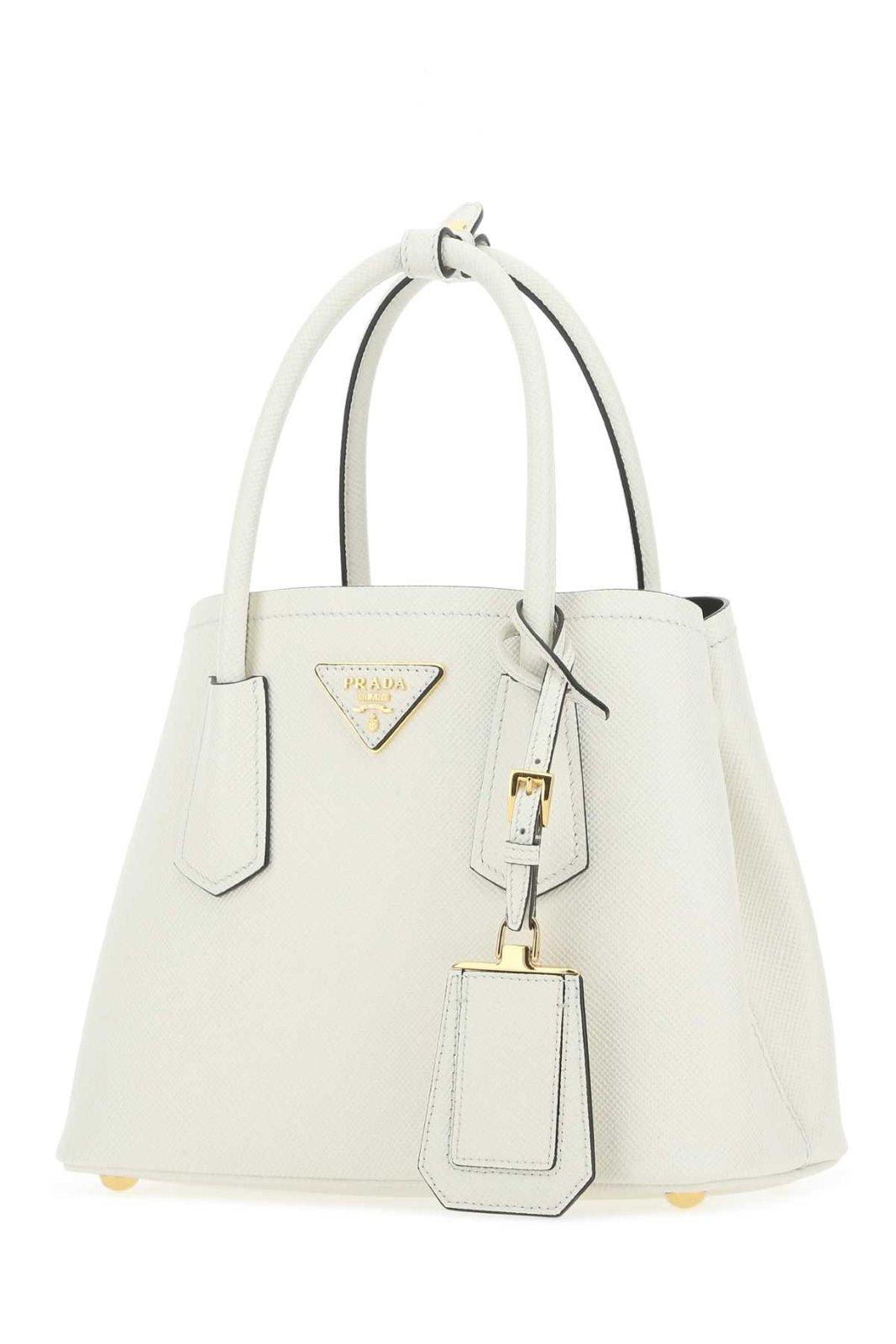 Prada Saffiano Cuir Medium Matinee Handle Bag - White Totes, Handbags -  PRA875784