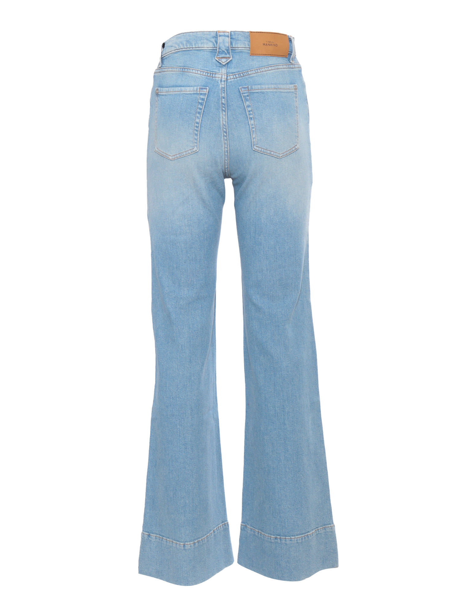 Shop 7 For All Mankind Womens Flared Jeans In Blue
