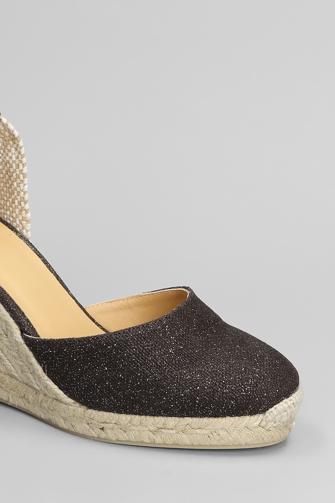 Castaã±er Carina-8-032 Wedges In Brown Canvas