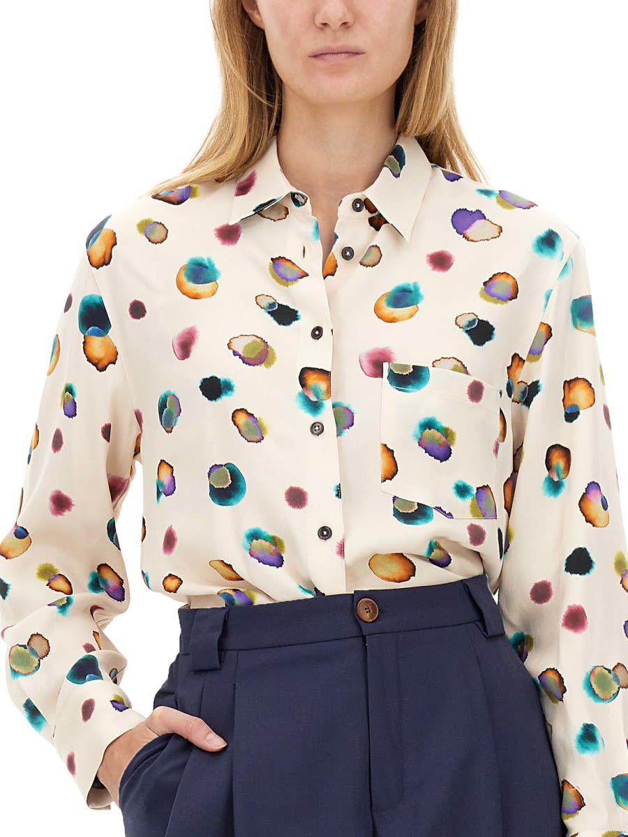 Shop Ps By Paul Smith Printed Shirt In Multicolour