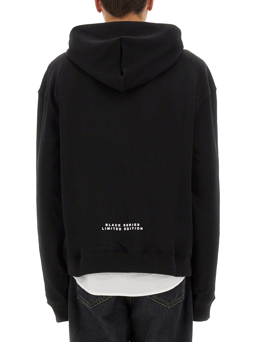 Ih Nom Uh Nit Graphic Print Crewneck Sweater Long Sleeves In Black