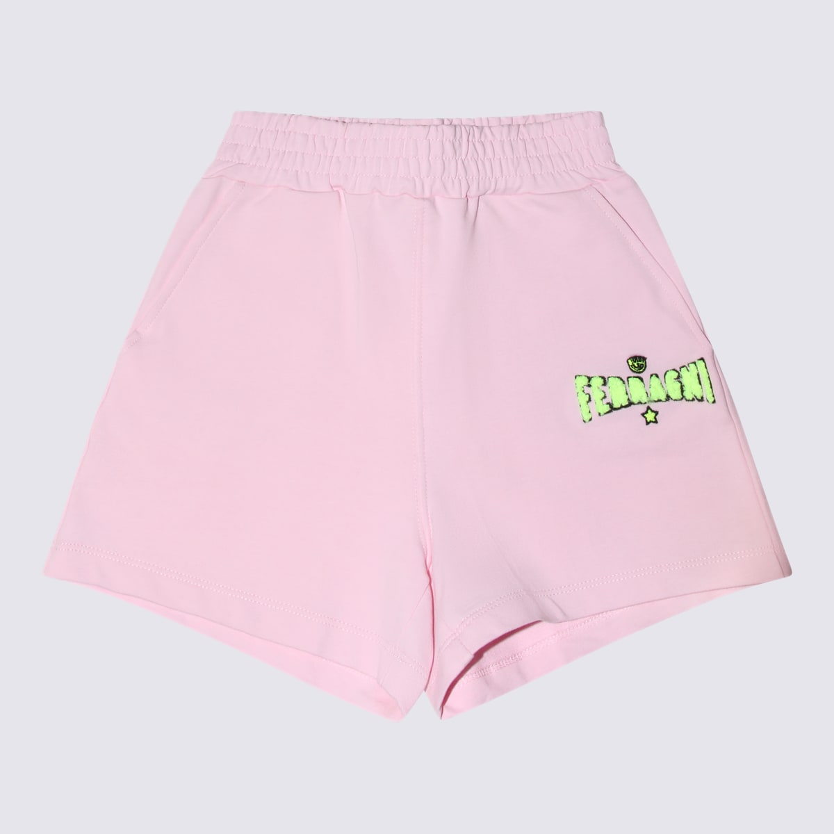Shop Chiara Ferragni Pink Fairytale Cotton Shorts In Rosa Fairytale