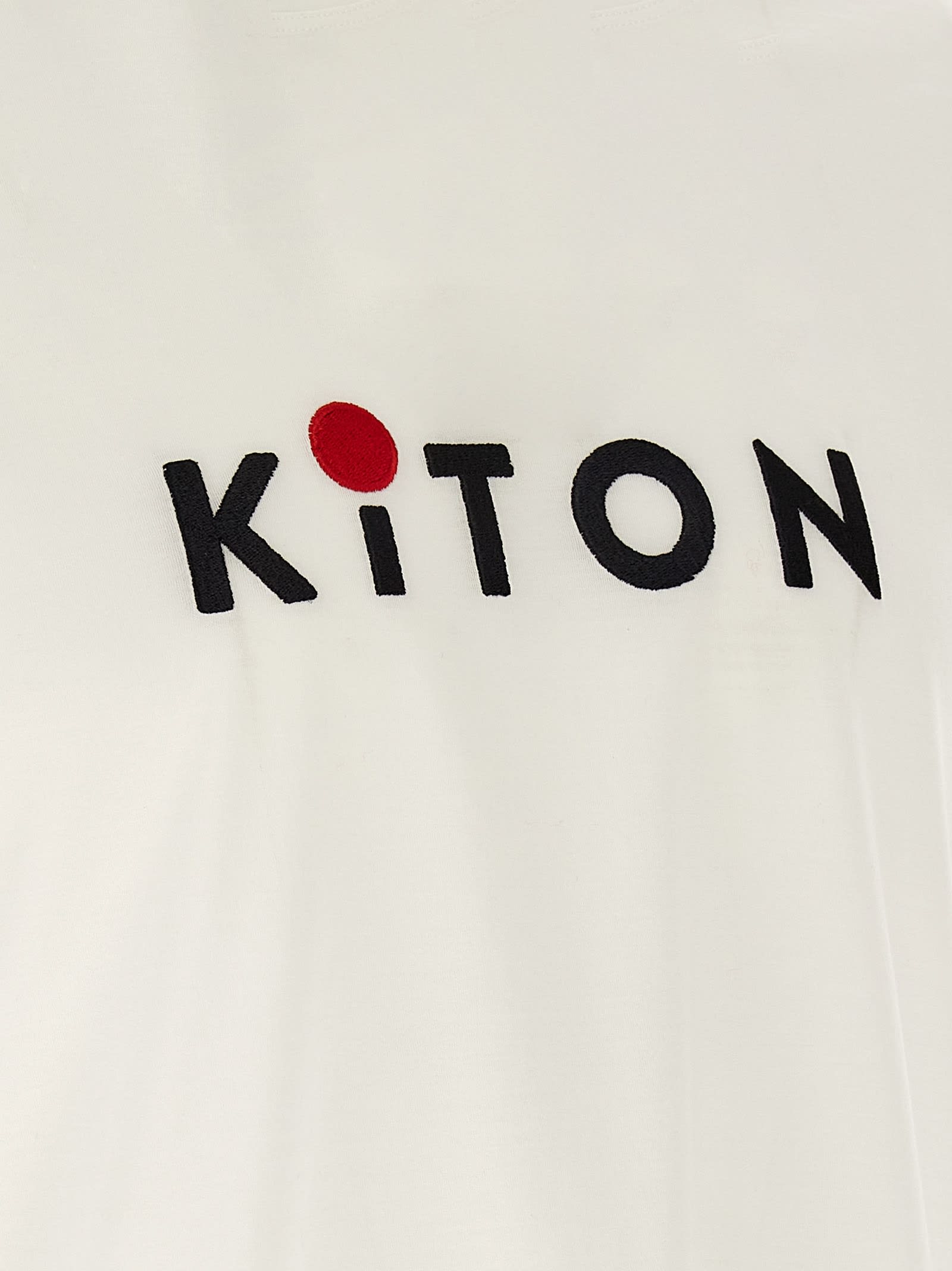 KITON LOGO EMBROIDERY T-SHIRT