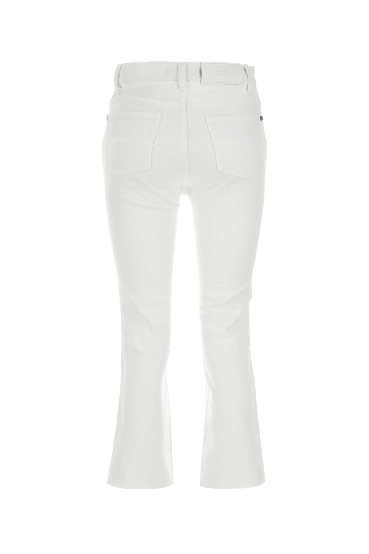 7 For All Mankind White Stretch Denim Logan Stovepipe Jeans In Yacht