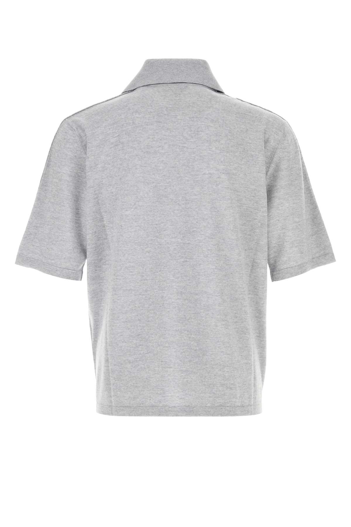 Bottega Veneta Light Grey Melange T-shirt In Gray