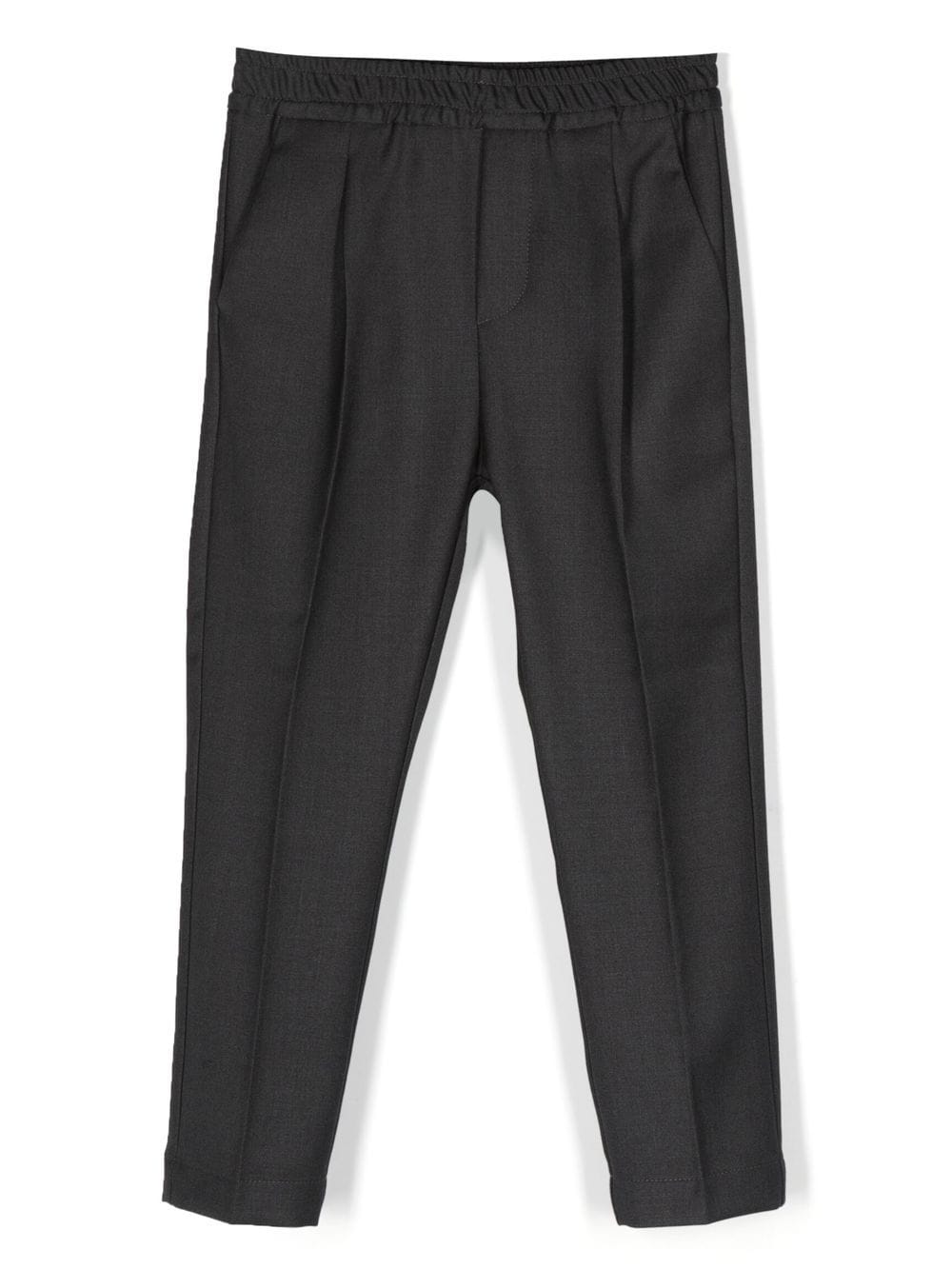 Paolo Pecora Kids' Slim Trousers In Gray