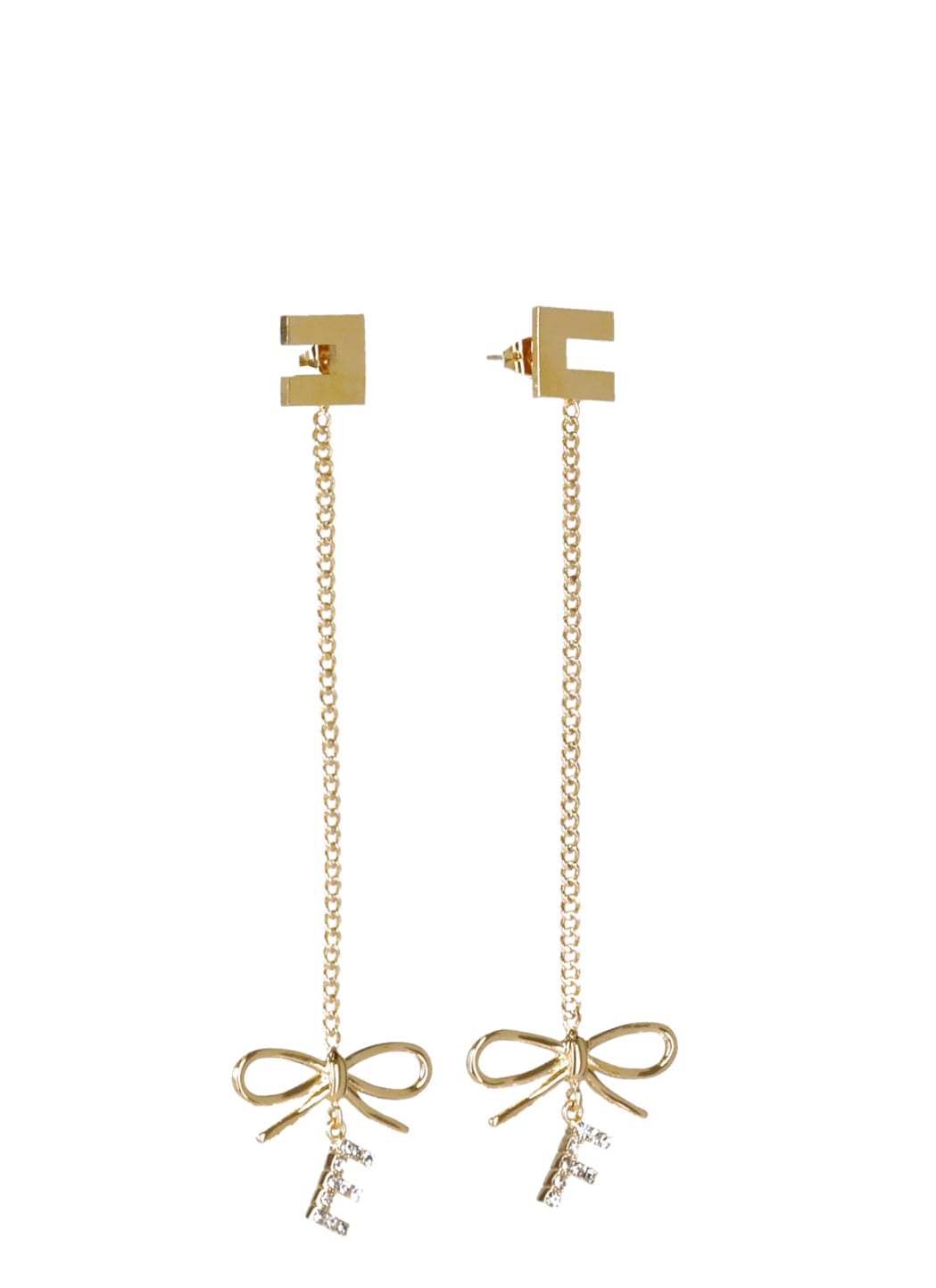 Earrings With Logo And Bow