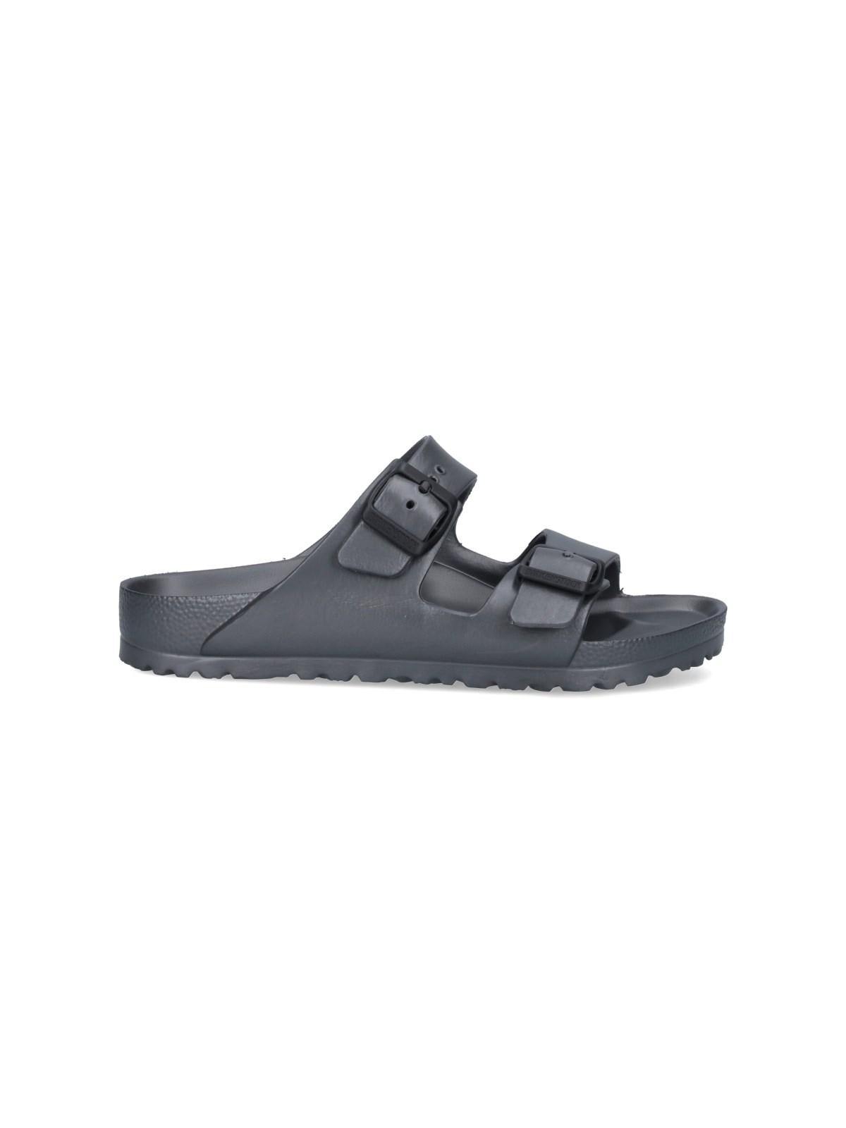 Shop Birkenstock Arizona Sandals In Metallic