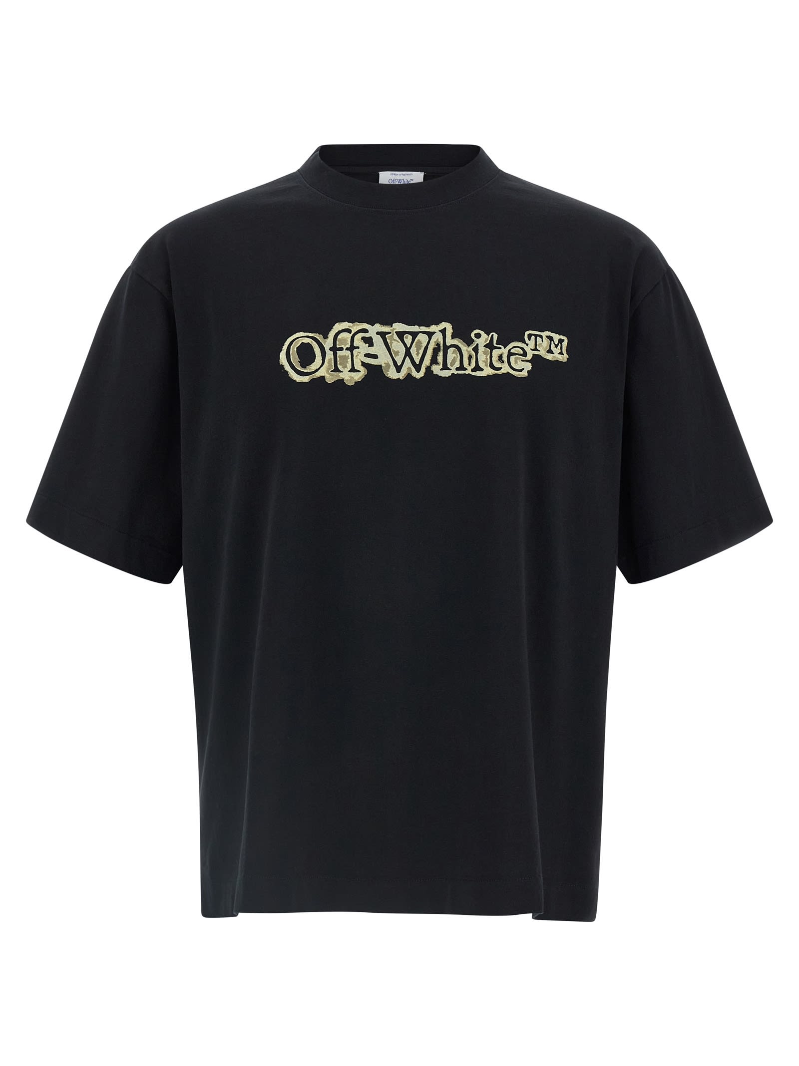 Off-white Cloudy Arrow Cotton Skate T-shirt In Black