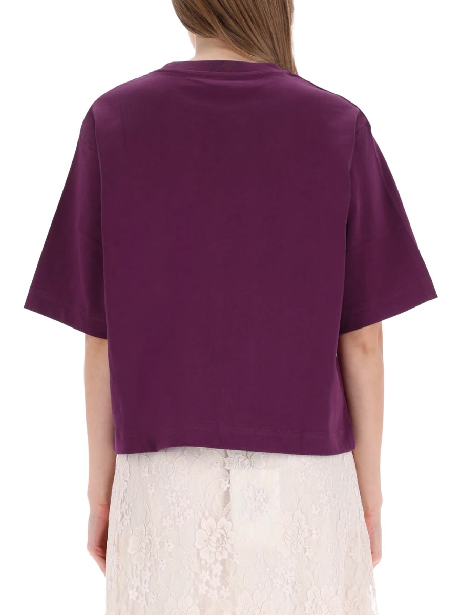 Baum Und Pferdgarten Logo-detail Cotton T-shirt In Purple