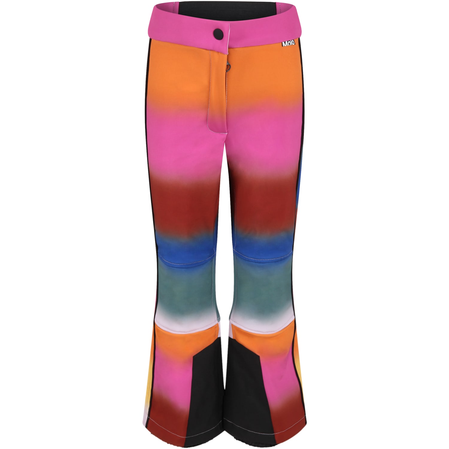 Molo Multicolor Pants For Girl Witth Logo