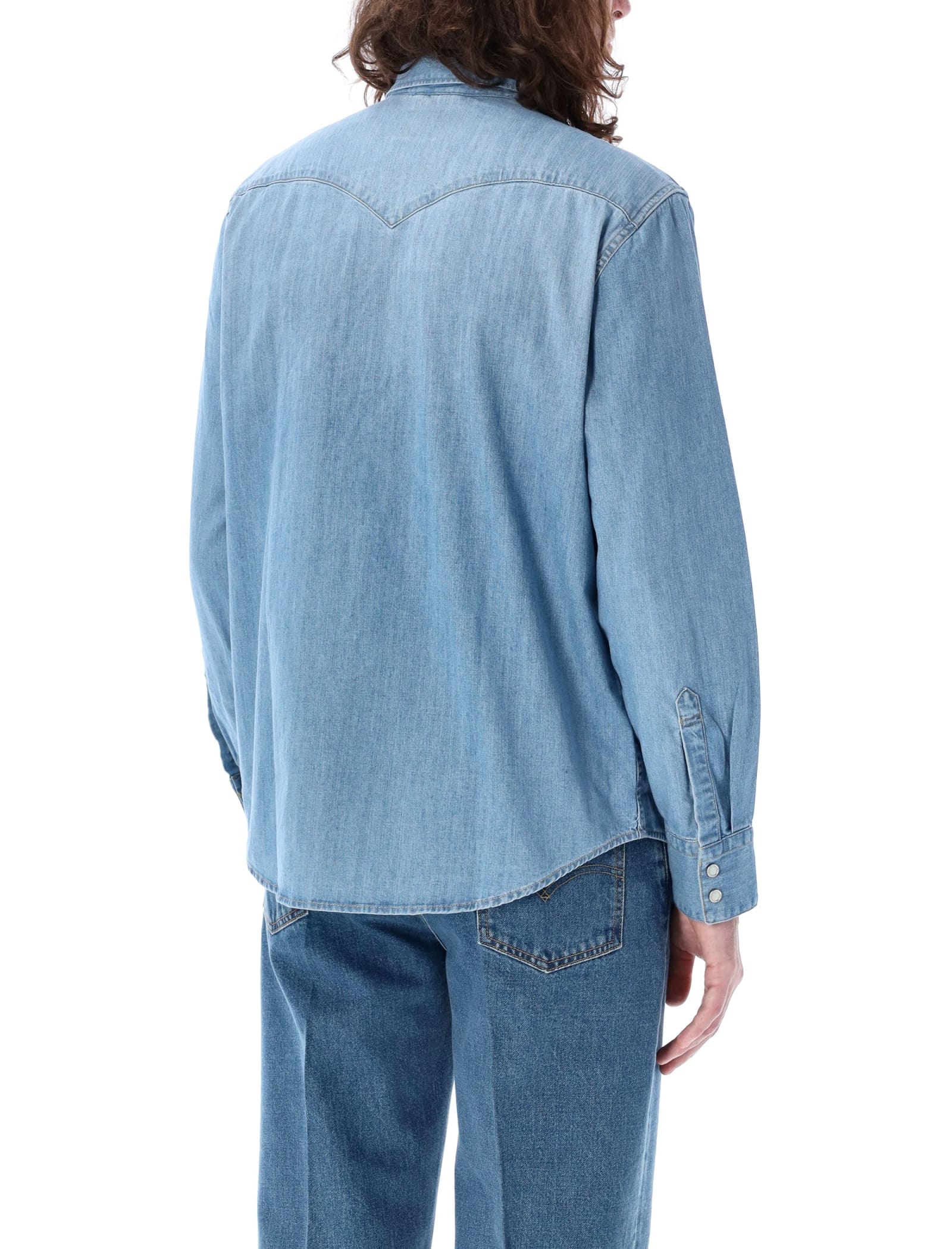 Shop Levi's Barstow Western Shirt In Light Blu