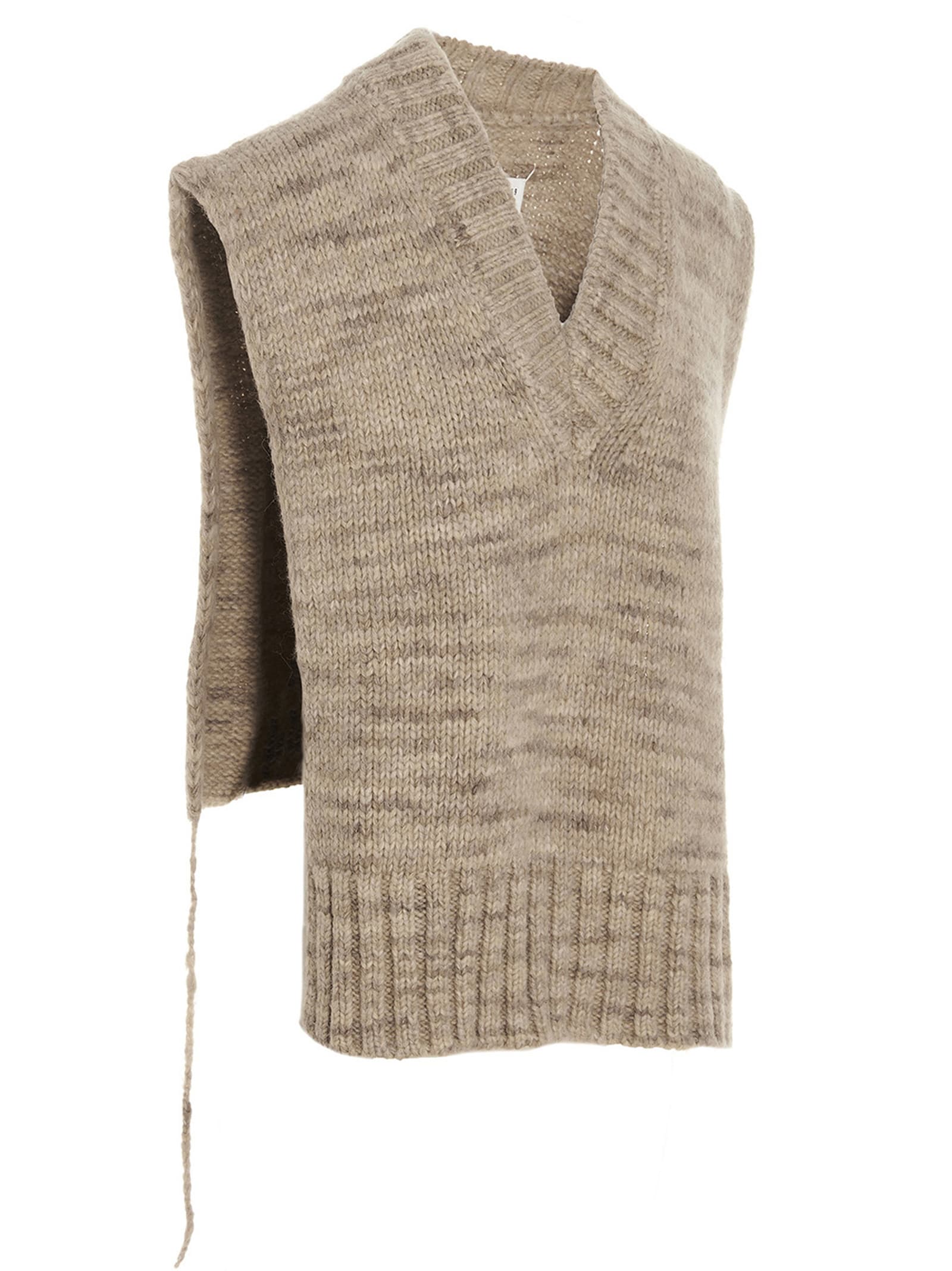 Shop Maison Margiela Sleeveless Knit Cape In M