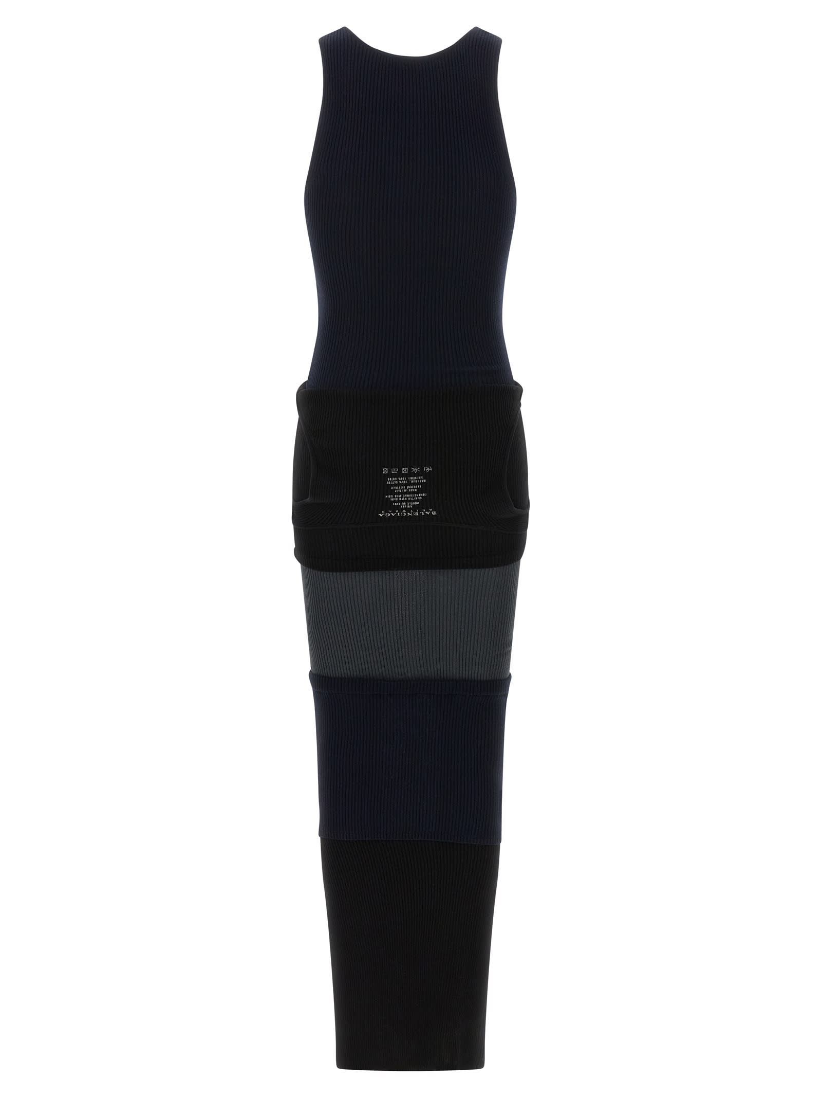 Balenciaga Black Upside Down Dress In Black