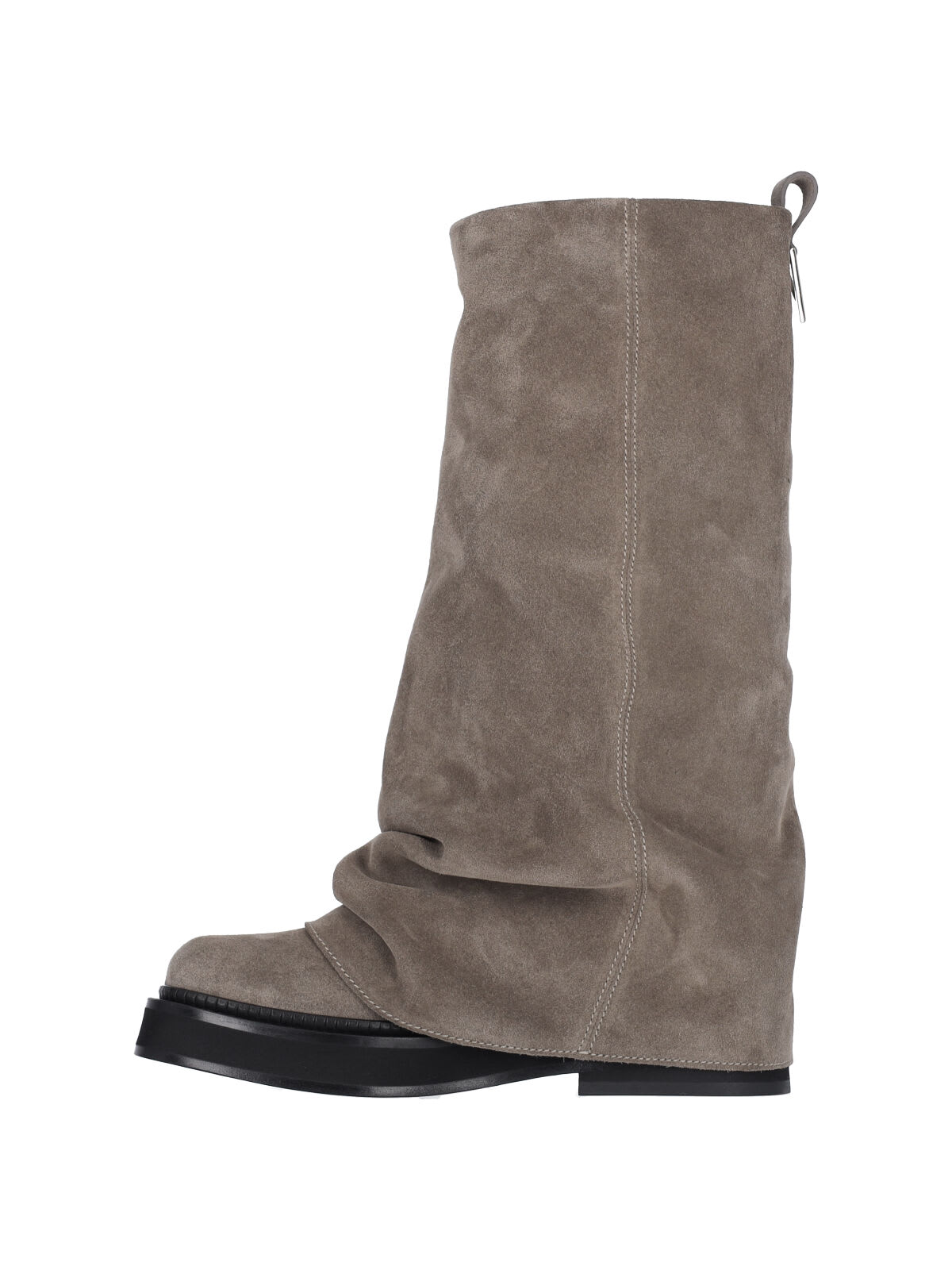 Attico Robin Combat Boots In Gray