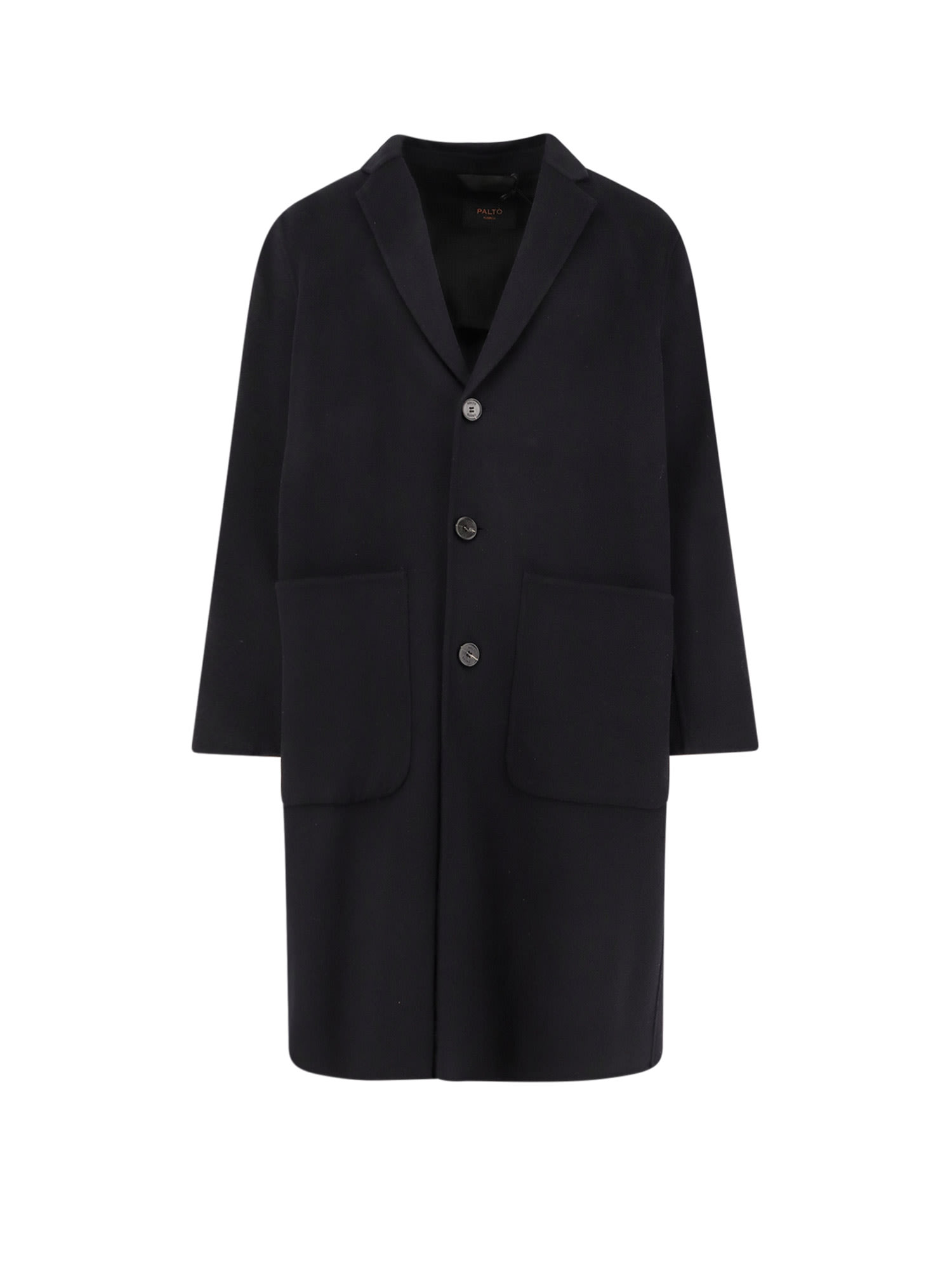 Paltò Camern Db Wool Blend Coat In Black
