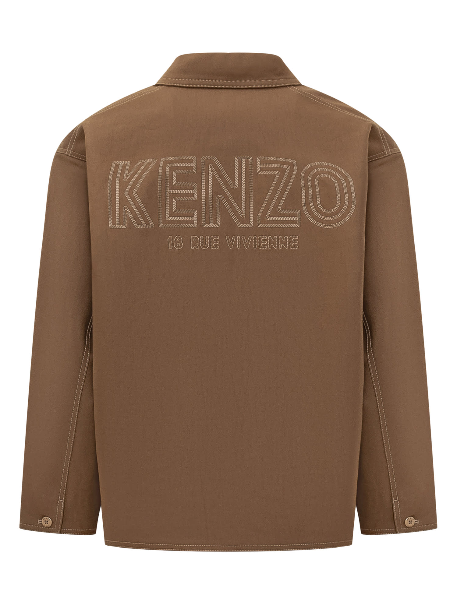 Shop Kenzo Archive Workwear Jacket In Tabac