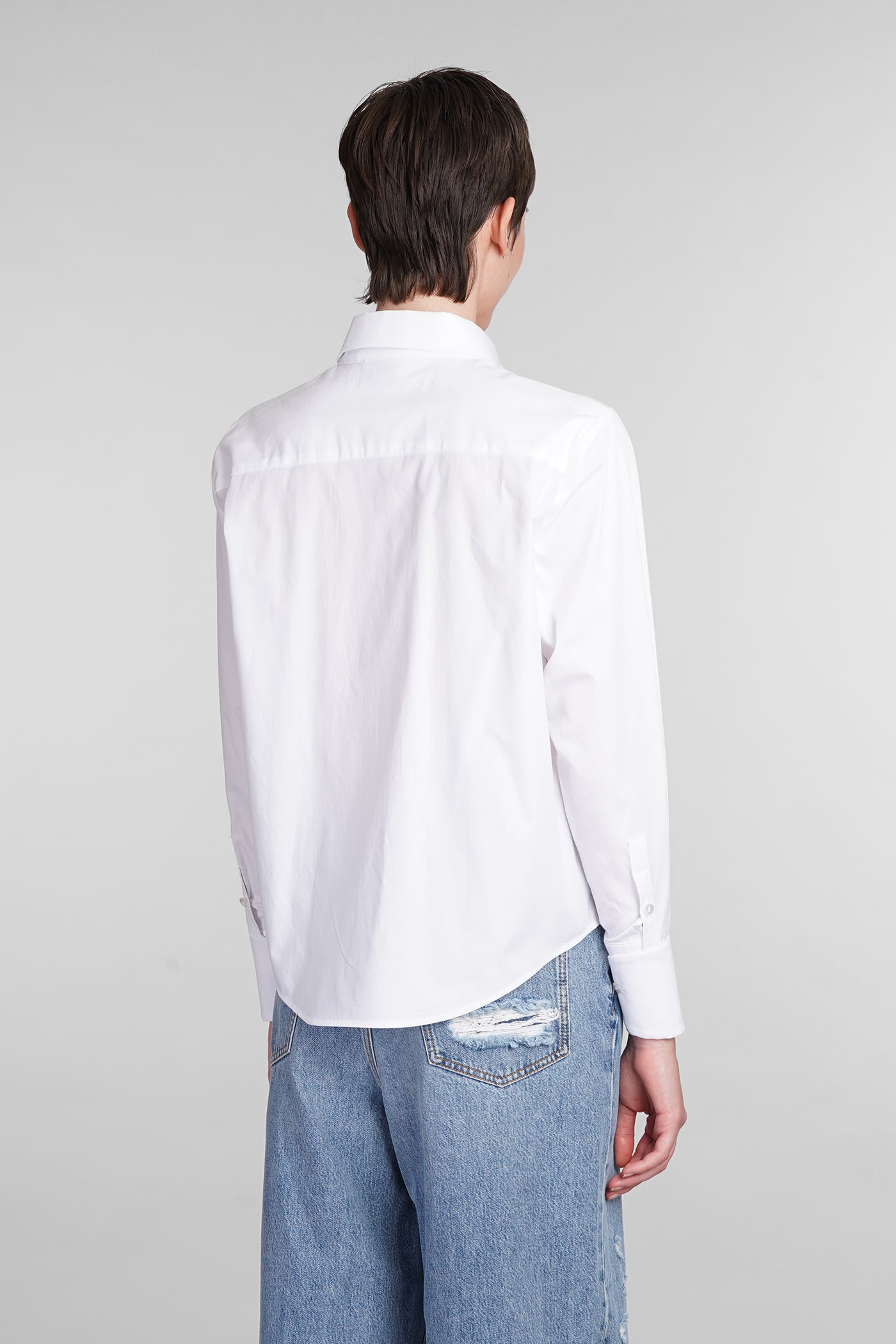 Shop Mvp Wardrobe Cocoa Shirt In White Cotton