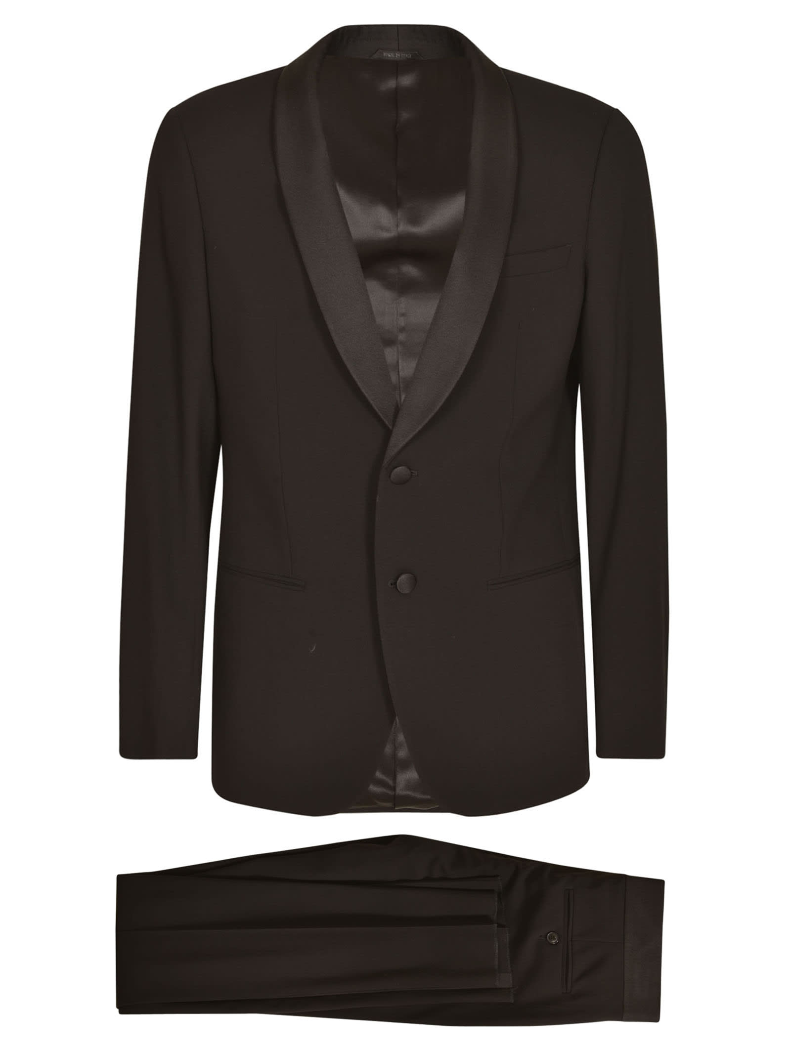 giorgio armani single-breasted classic plain suit