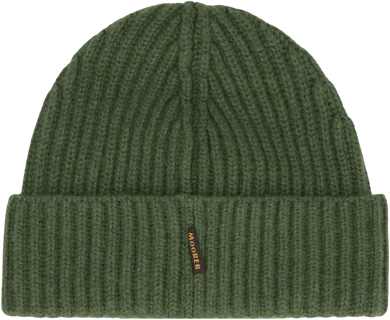 Moorer Davis Knitted Beanie In Green