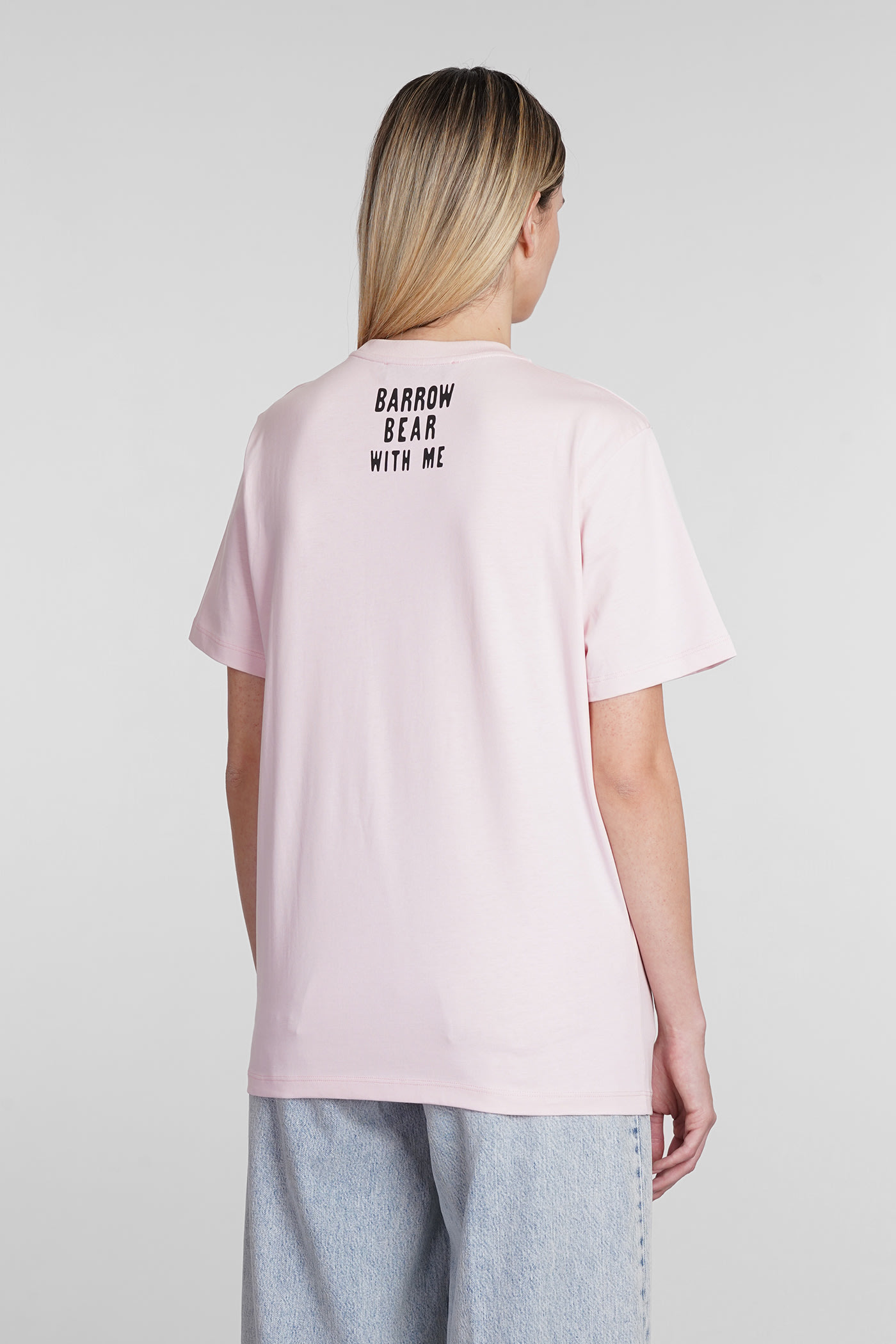Shop Barrow T-shirt In Rose-pink Cotton In Loto/lotus