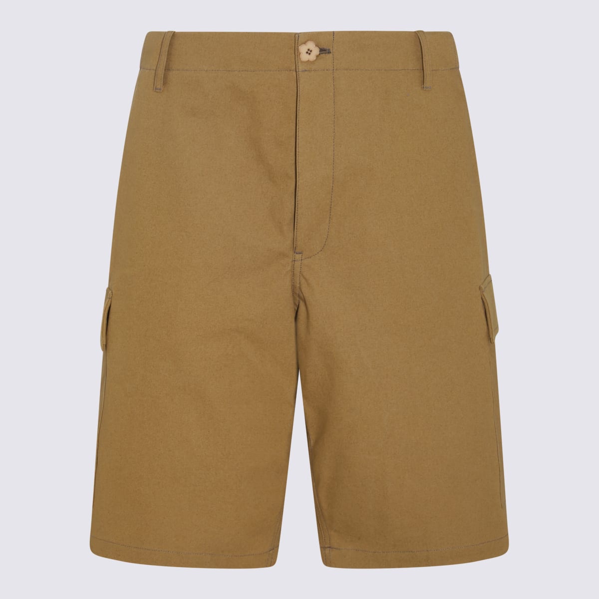 Shop Kenzo Tabac Cotton Shorts