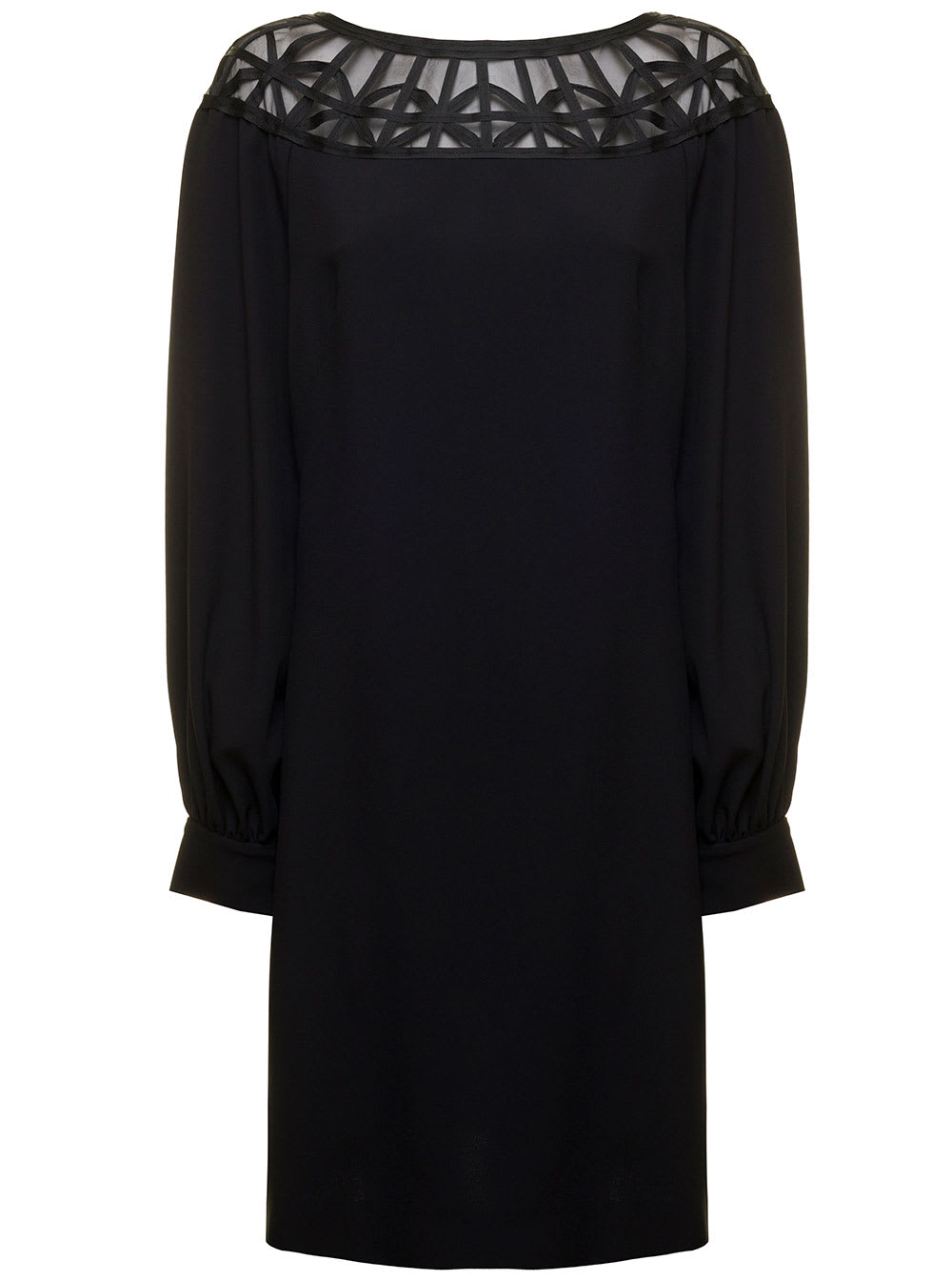 Alberta Ferretti Black Long Sleeves Dress Woman