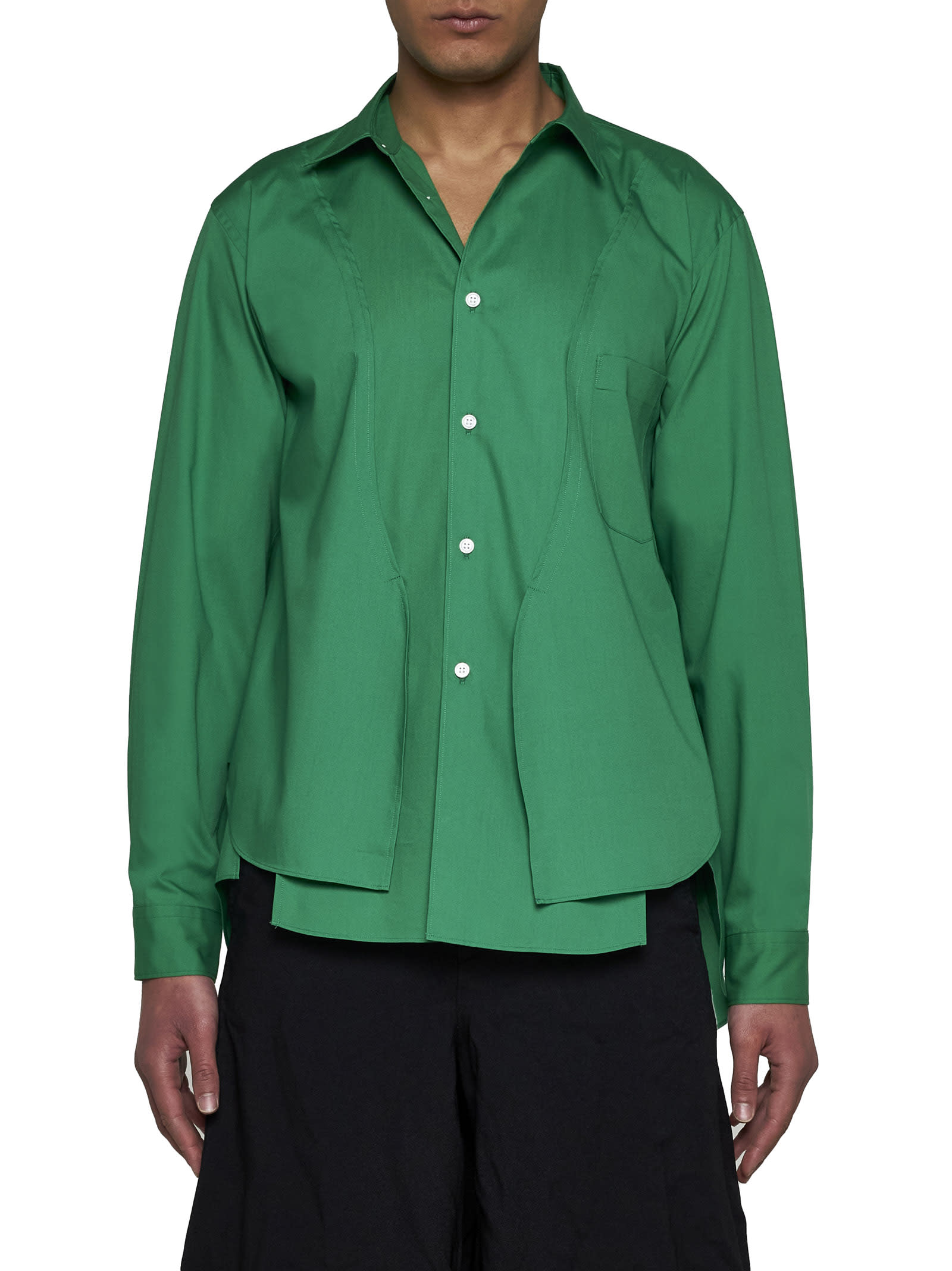 Shop Comme Des Garçons Homme Deux Shirt In Green