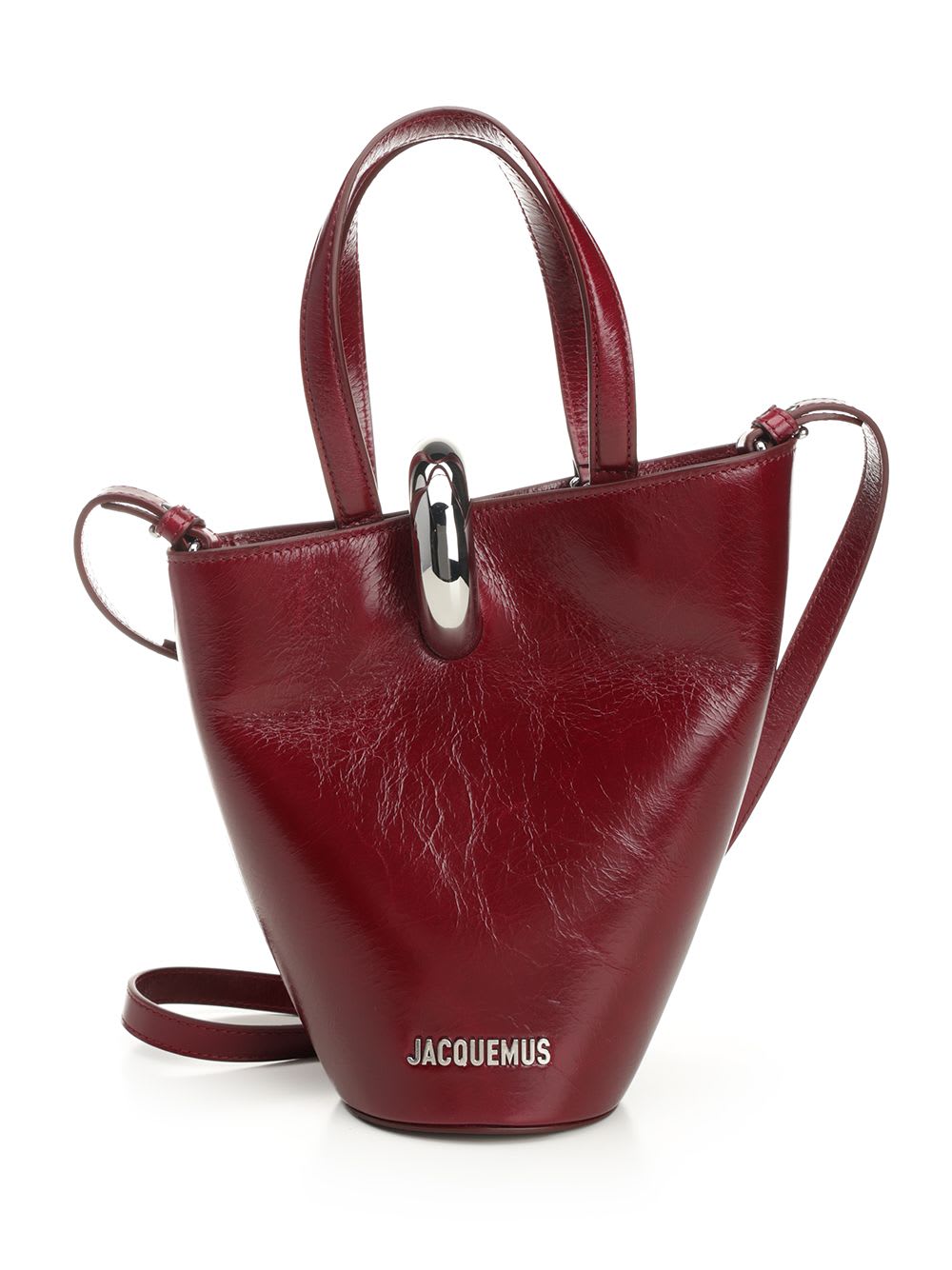 Jacquemus Le Petit Bambola Bag In Burgundy