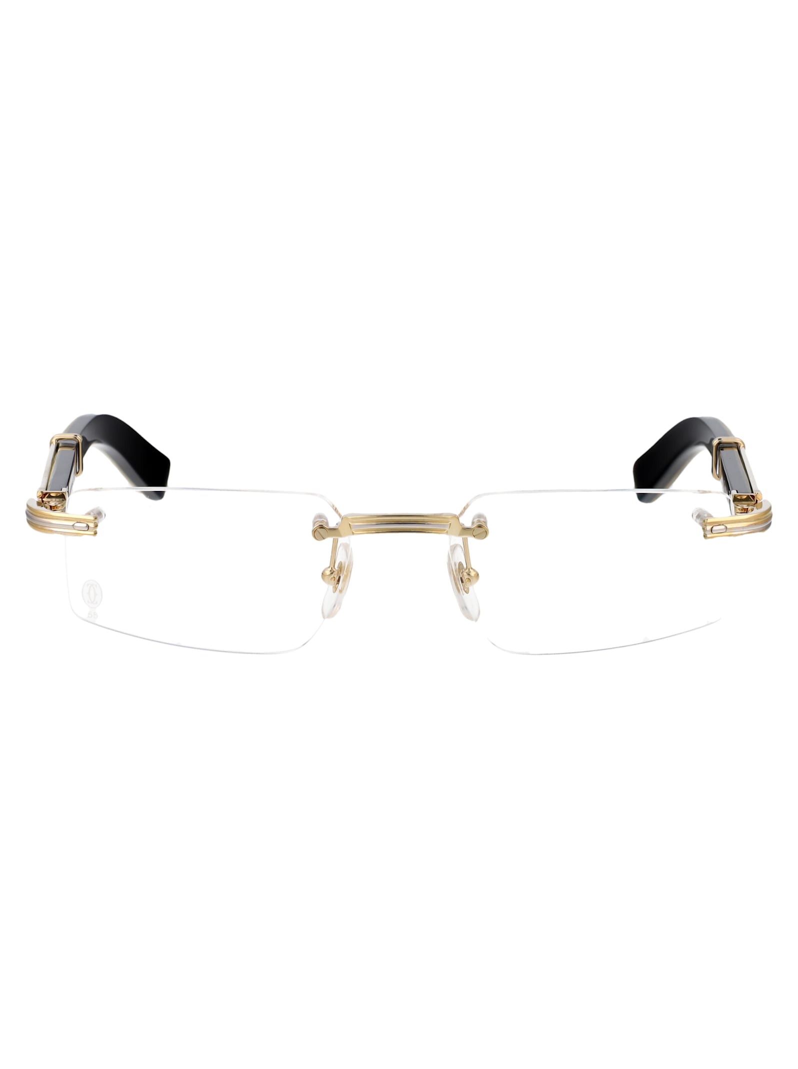 Shop Cartier Ct0485o Glasses In 003 Gold White Transparent