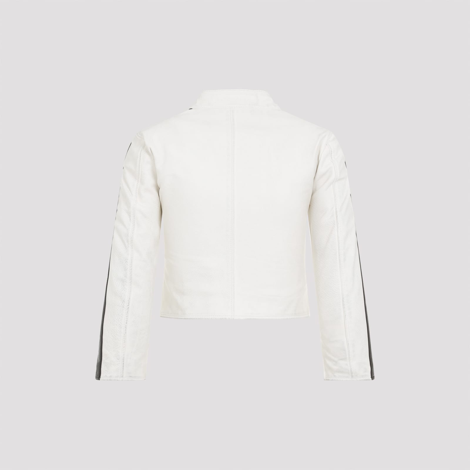 Shop Balenciaga Racer Jacket In Dirty White