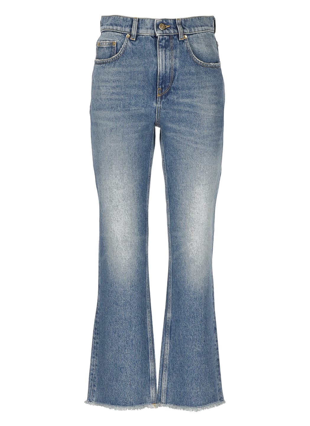 Shop Golden Goose Flare Jeans In Blue