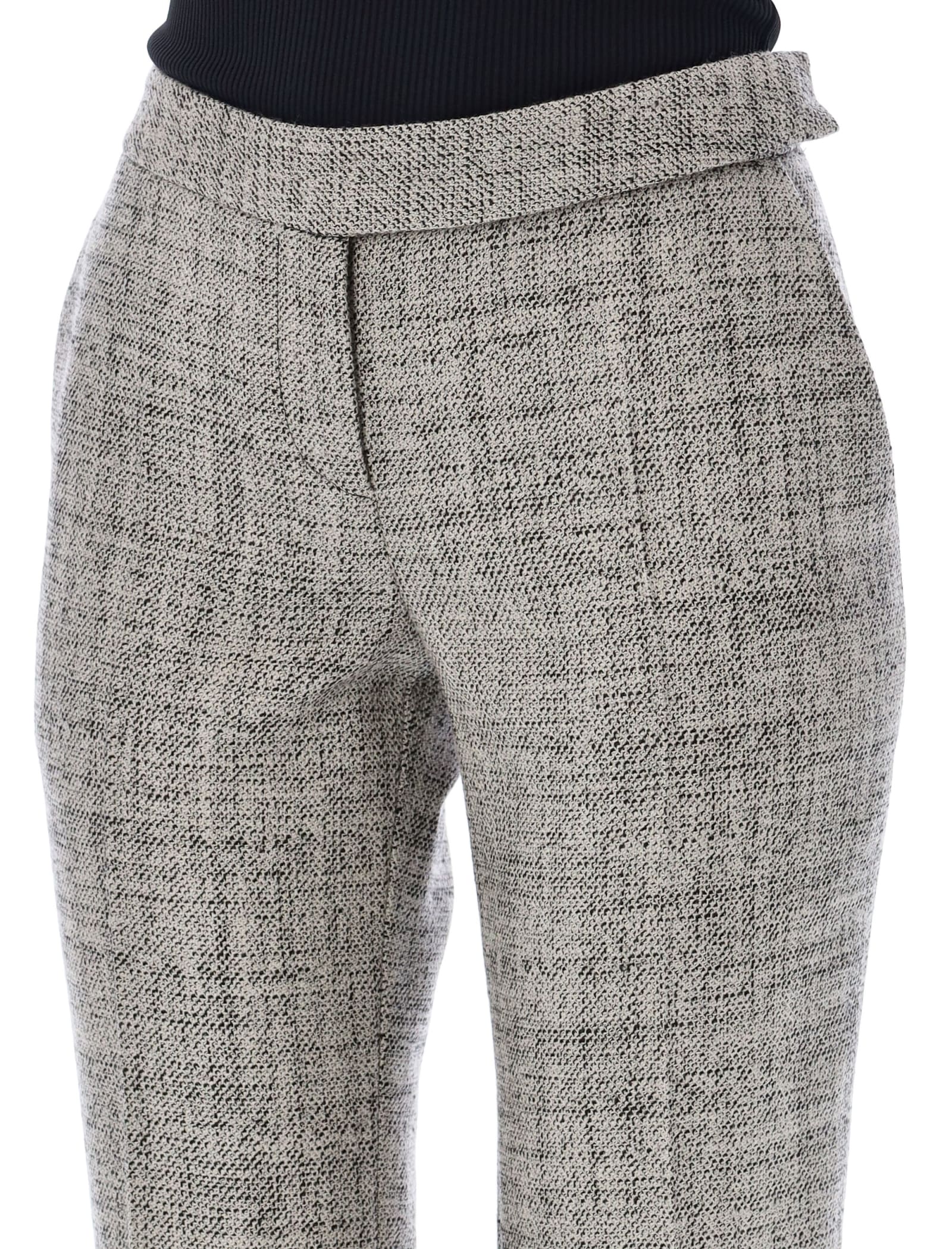 Shop Stella Mccartney Wool Mouline Slim Fit Tailored Trousers In Beige
