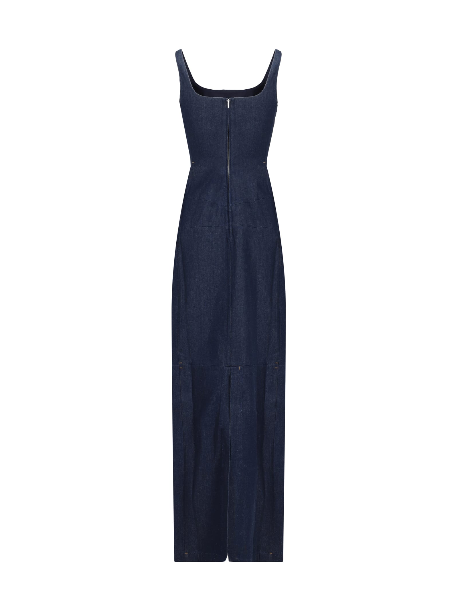 Shop Jacquemus La Robe De-nimes Spoglio Dress In Blue