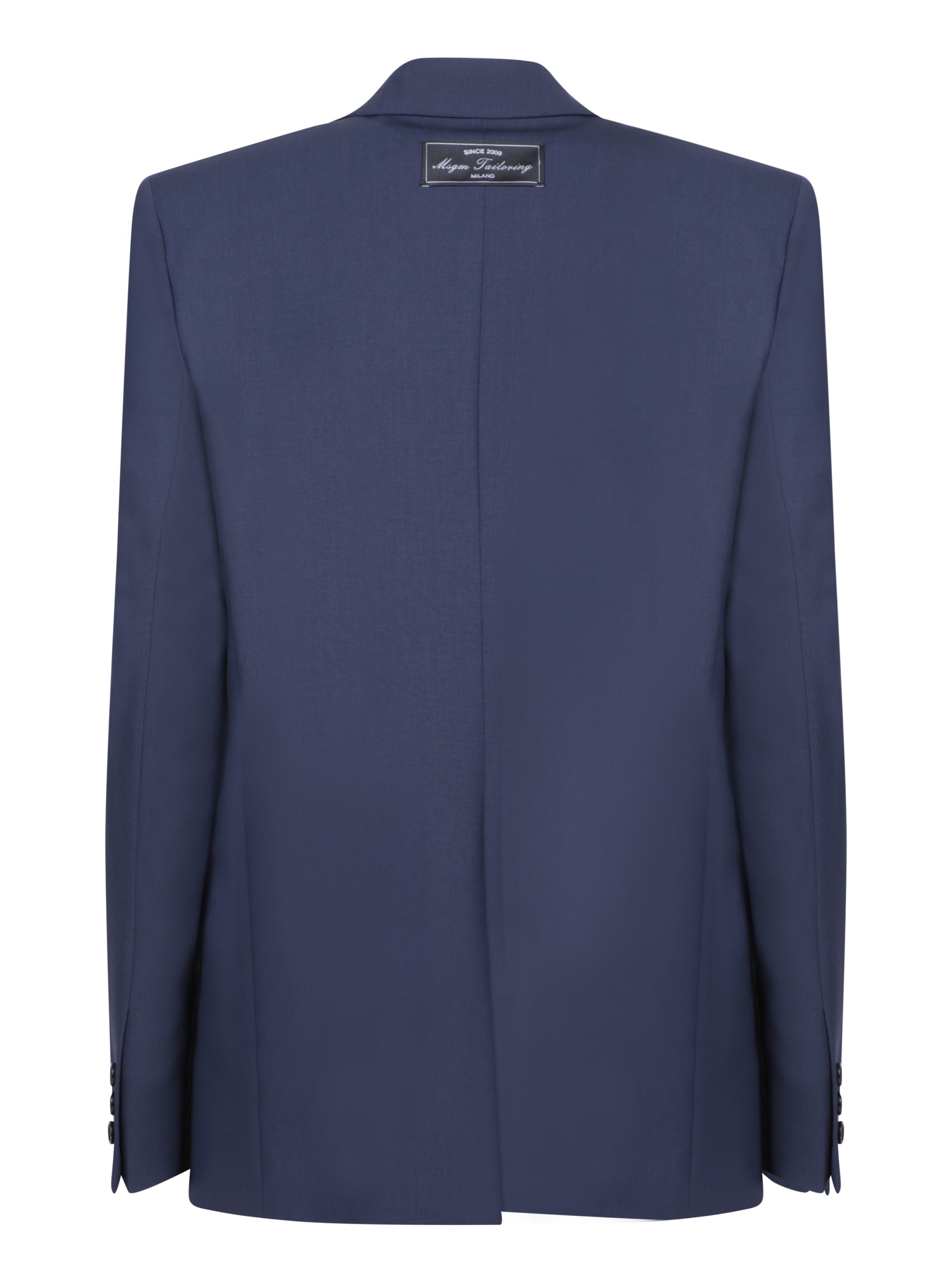 Shop Msgm Blue Fresh Wool Jacket